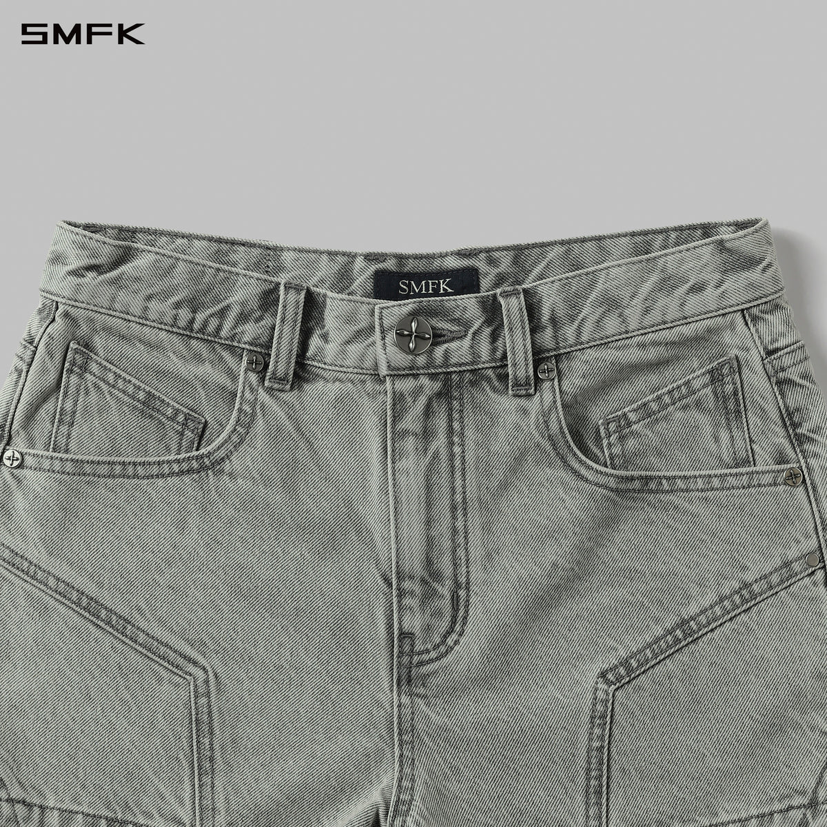 MIRAGE PRISM DENIM SHORTS/DENIM COTTON/W GLACIER GREY