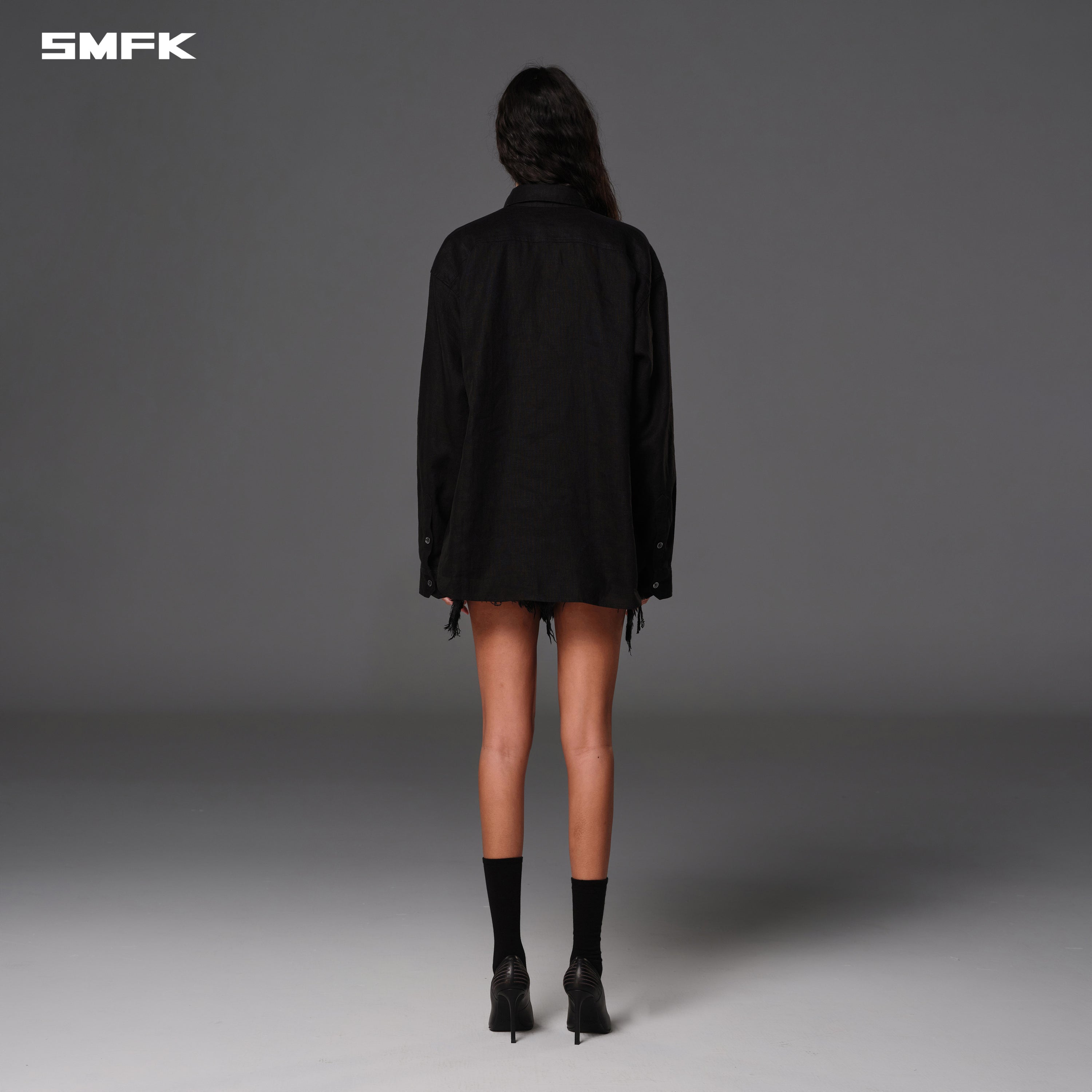 COMPASS MIRAGE MODE DENIM SHORTS/COTTON WILD BLACK