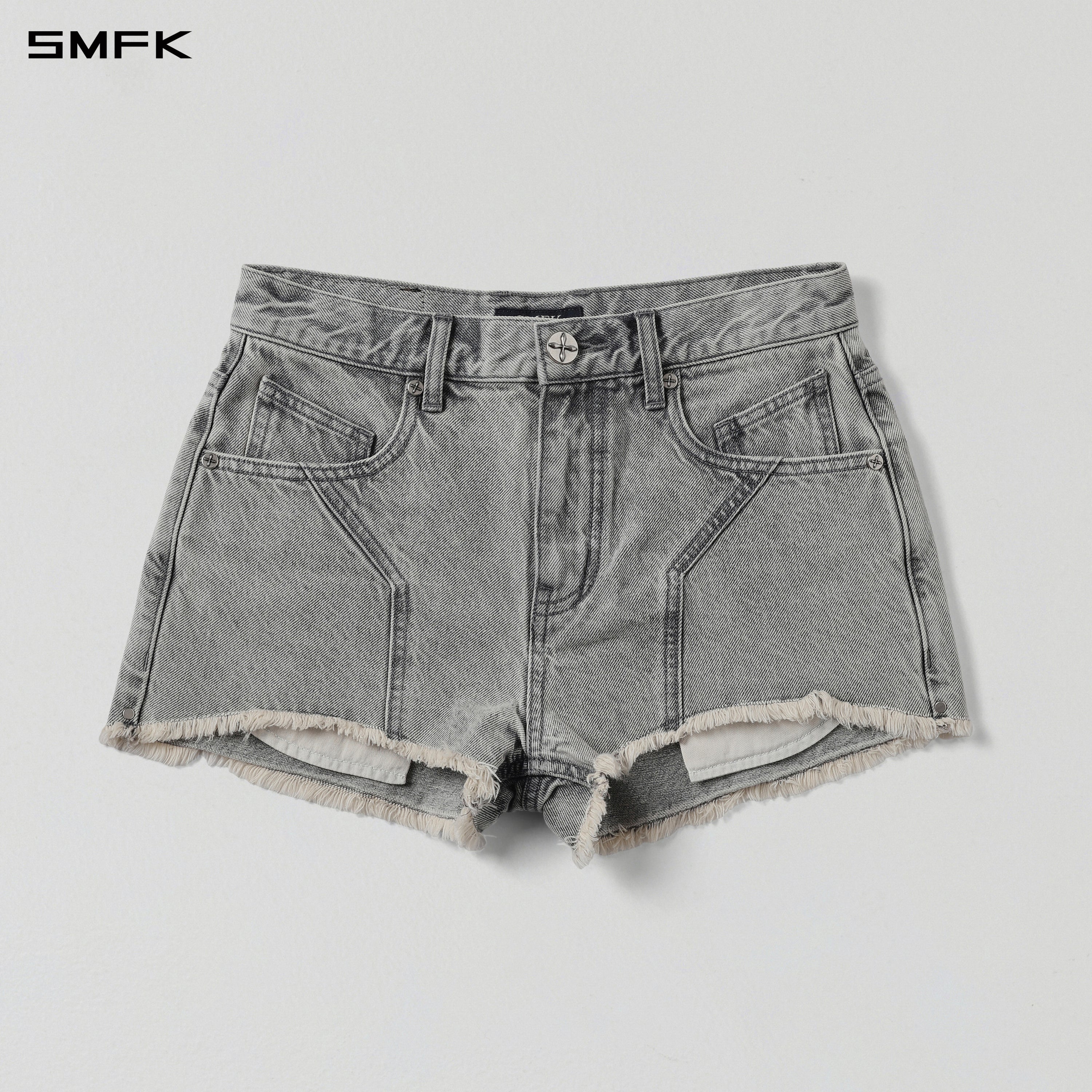 MIRAGE PRISM REMAKE DIRTY DENIM SHORTS/DIRTY DENIM COTTON/W GLACIER GREY