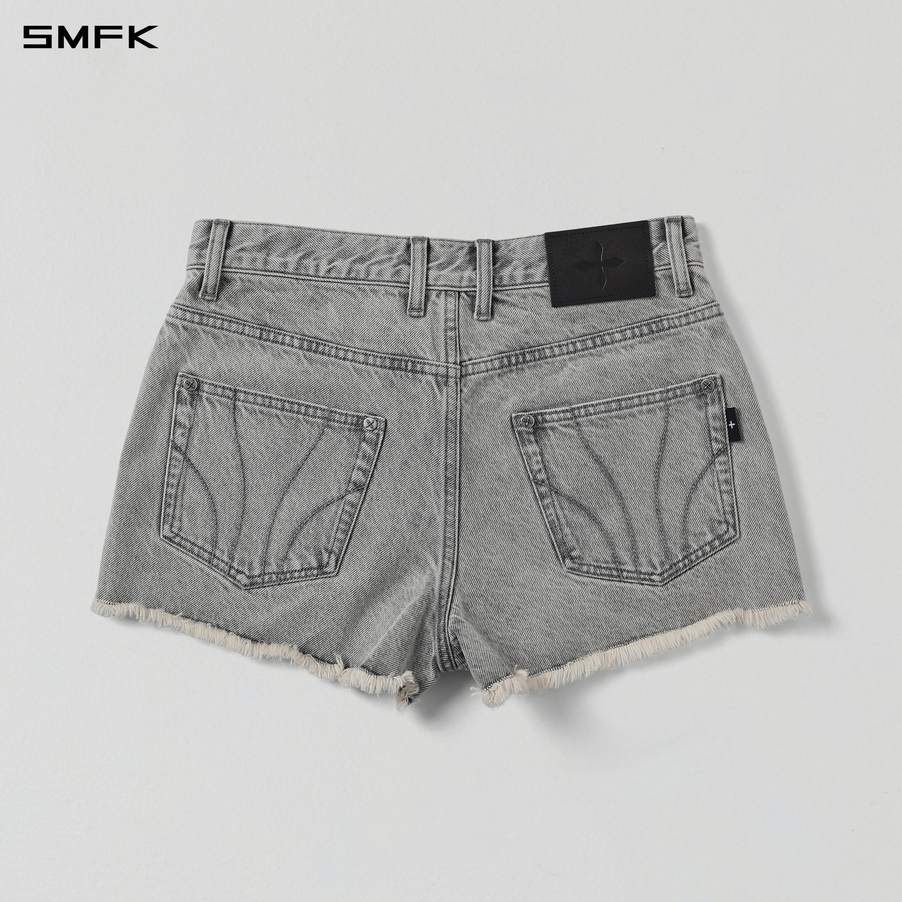MIRAGE PRISM REMAKE DIRTY DENIM SHORTS/DIRTY DENIM COTTON/W GLACIER GREY