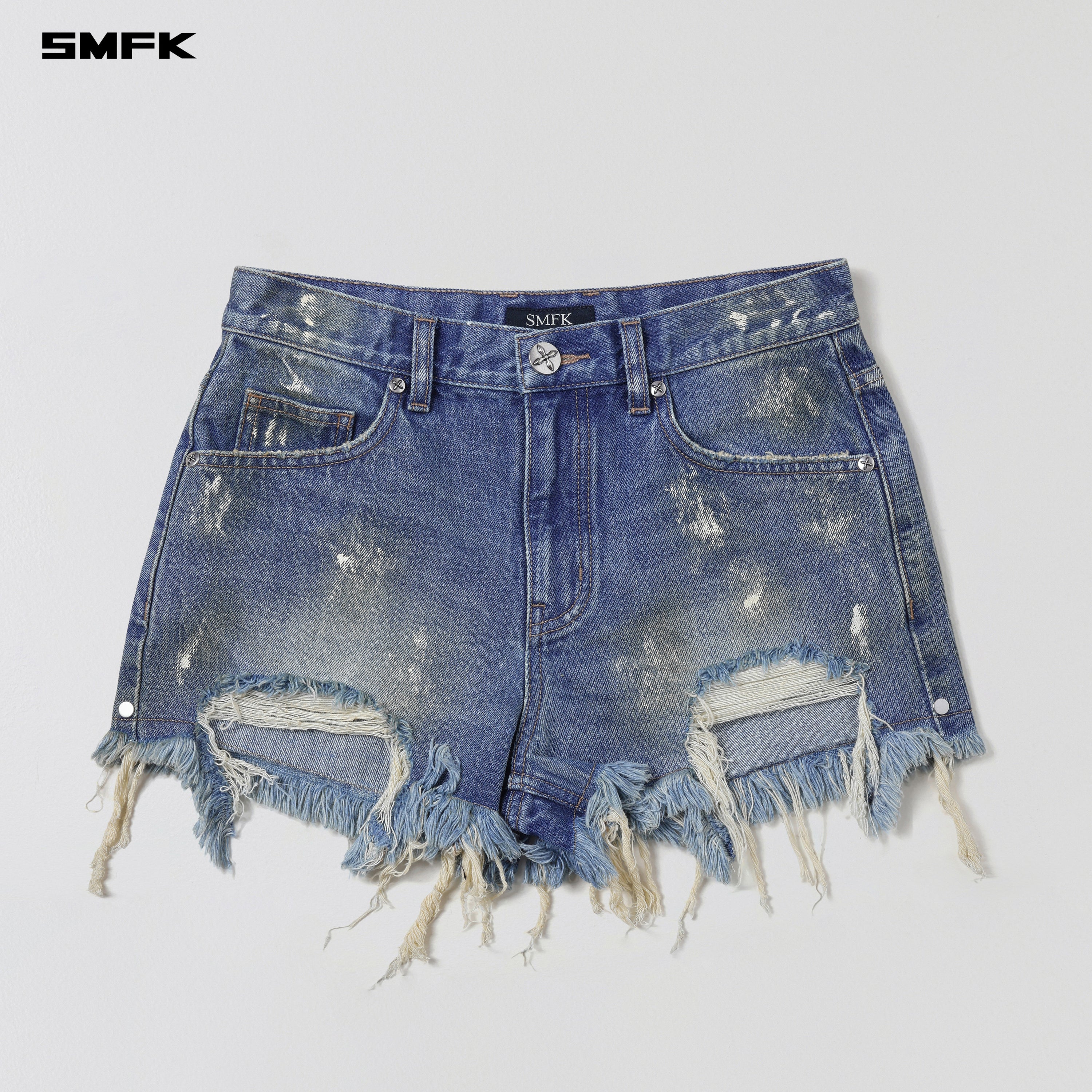 COMPASS MIRAGE MODE DENIM SHORTS/COTTON MARINE BLUE