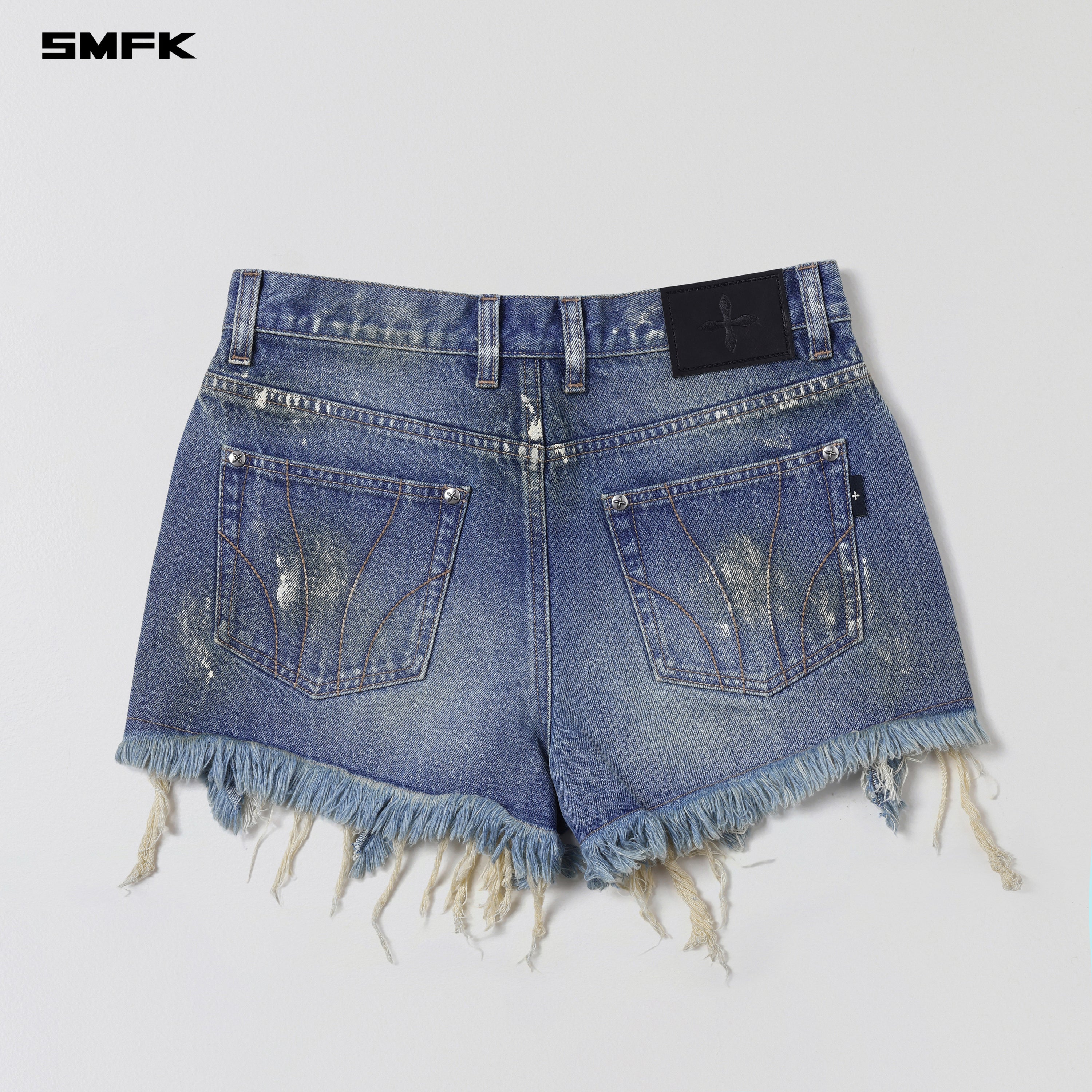 COMPASS MIRAGE MODE DENIM SHORTS/COTTON MARINE BLUE