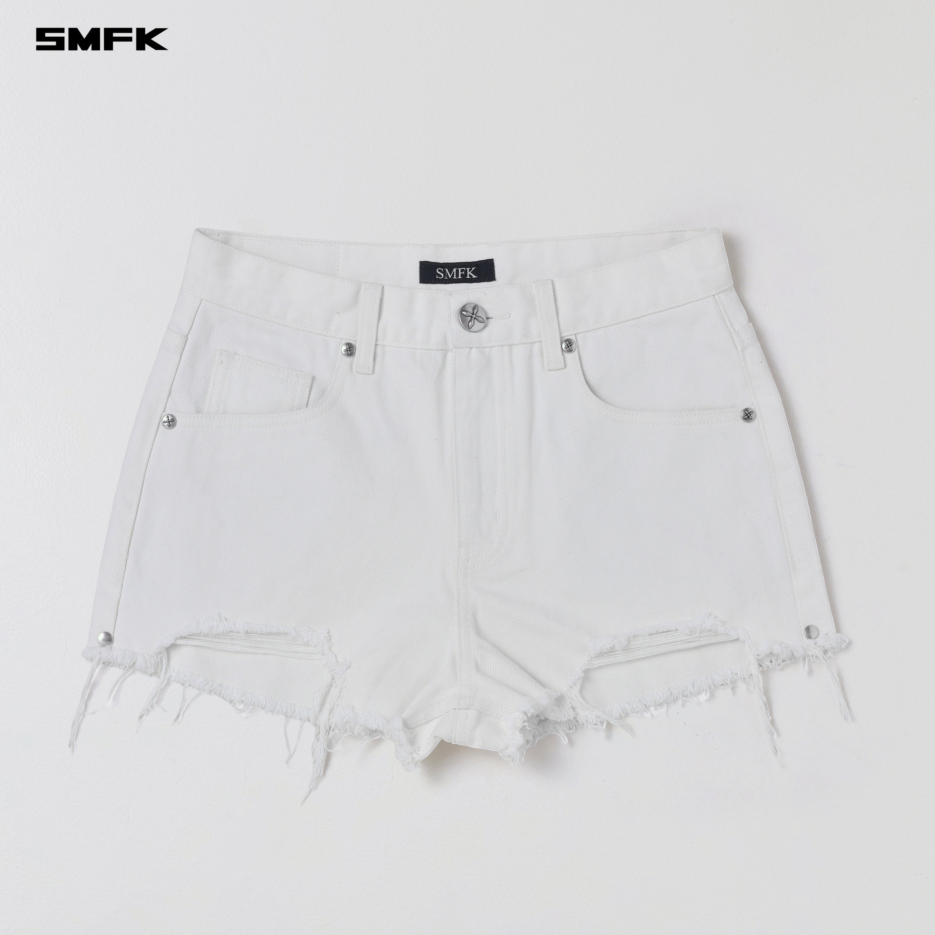 COMPASS MIRAGE MODE DENIM SHORTS/COTTON CLOUD WHITE