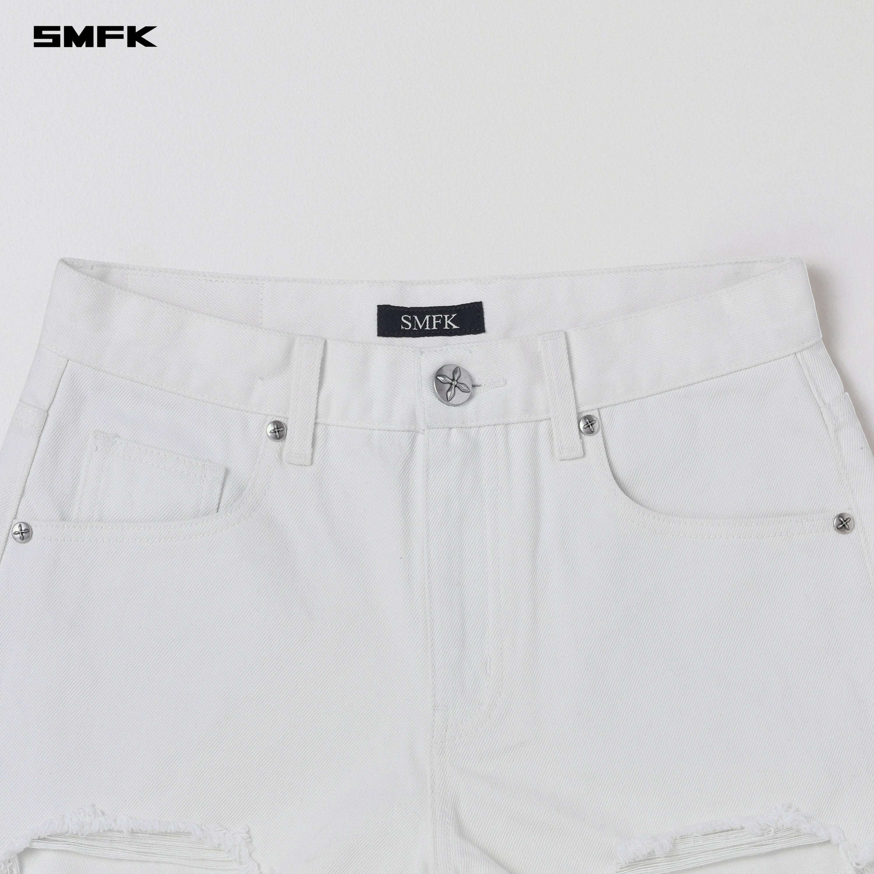 COMPASS MIRAGE MODE DENIM SHORTS/COTTON CLOUD WHITE