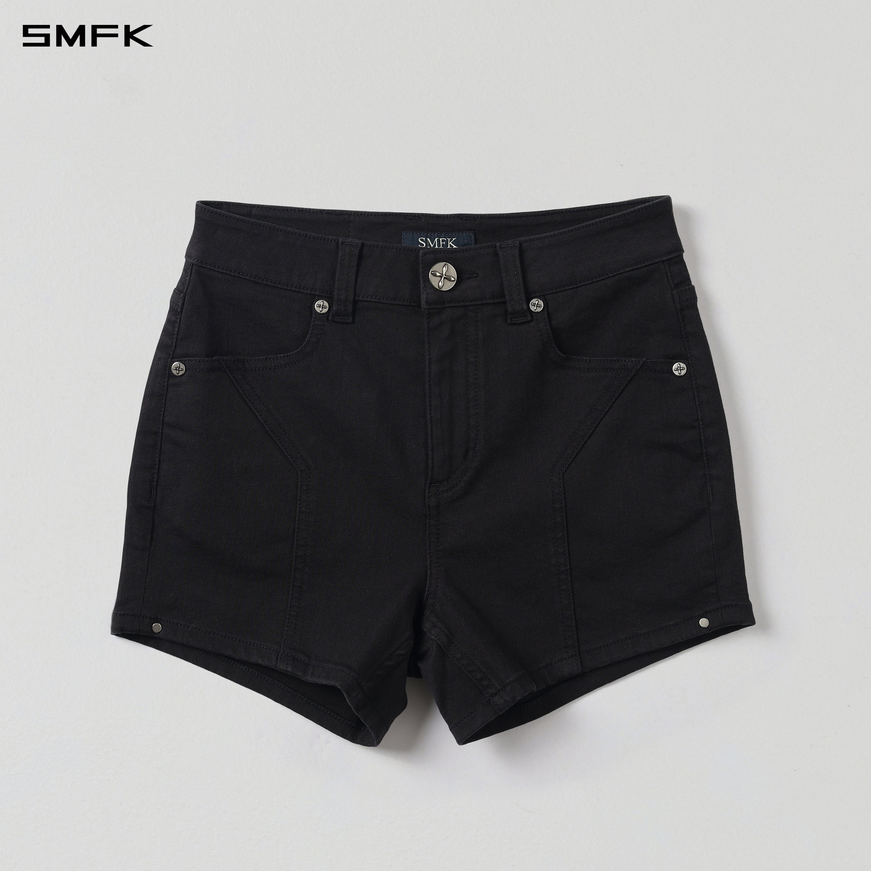 MIRAGE PRISM DENIM SHORTS/E-COTTON WILD BLACK