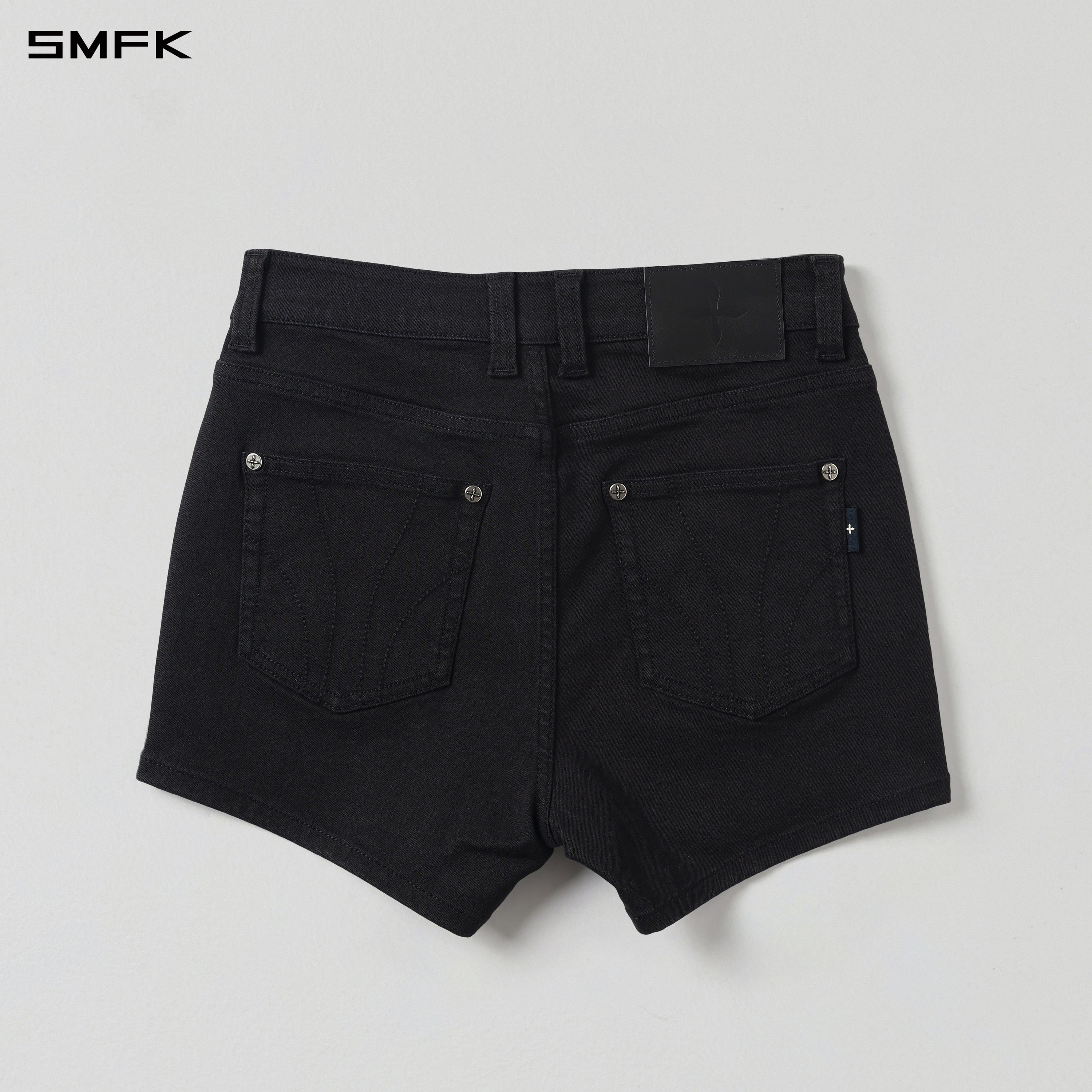 MIRAGE PRISM DENIM SHORTS/E-COTTON WILD BLACK