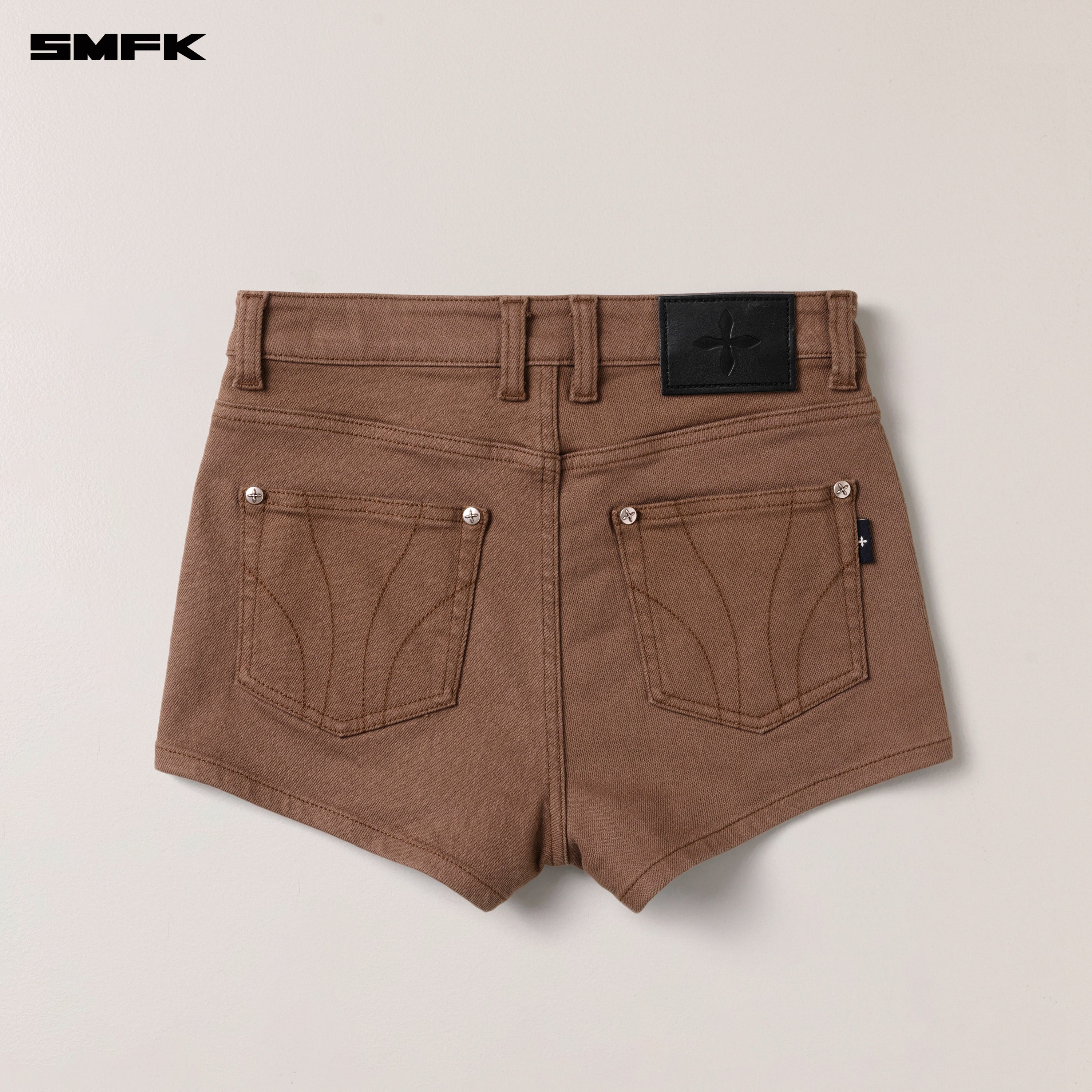 COMPASS DANCER DENIM FLAT SHORTS WILD HORSE BROWN