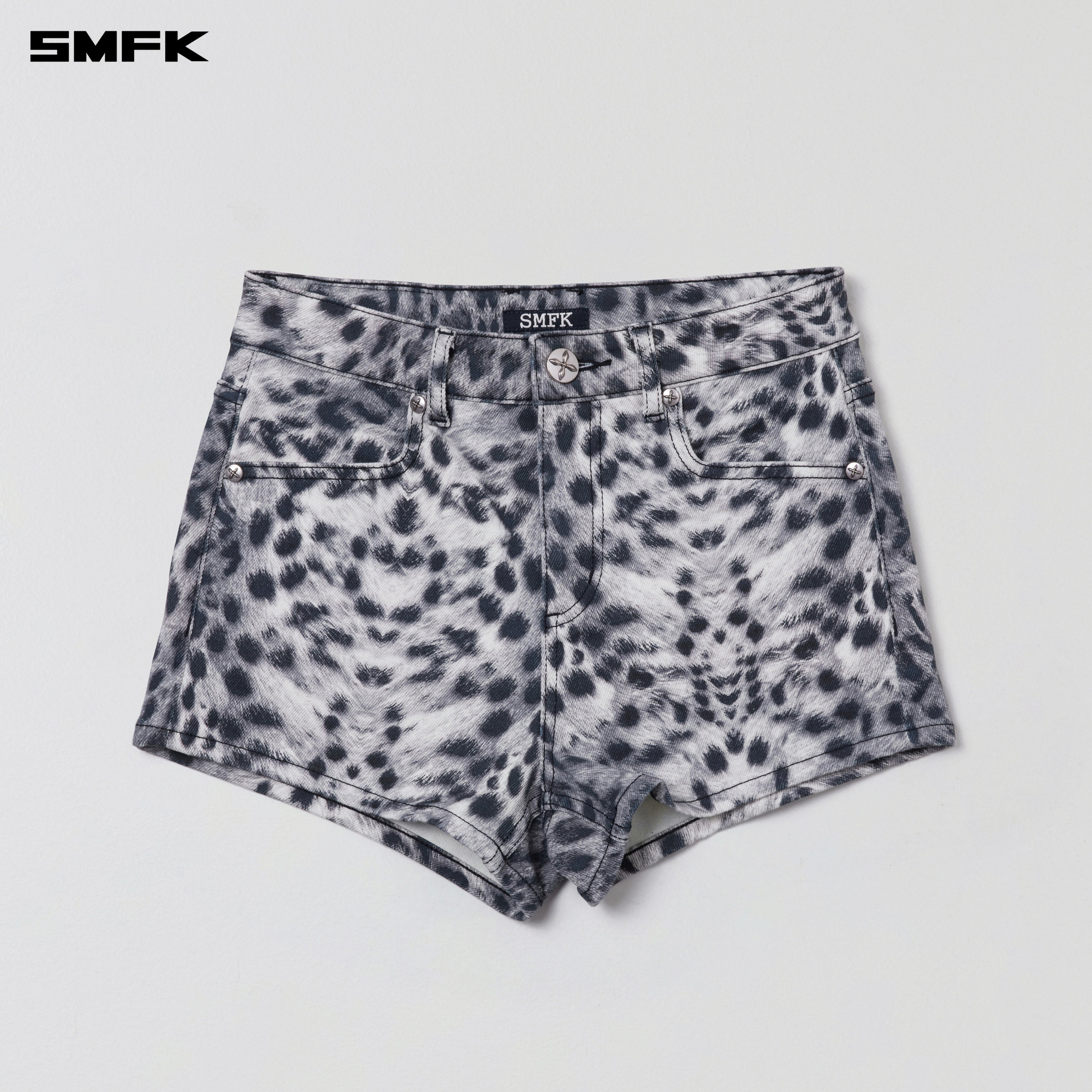 COMPASS DANCER DENIM FLAT SHORTS MIRAGE LEOPARD