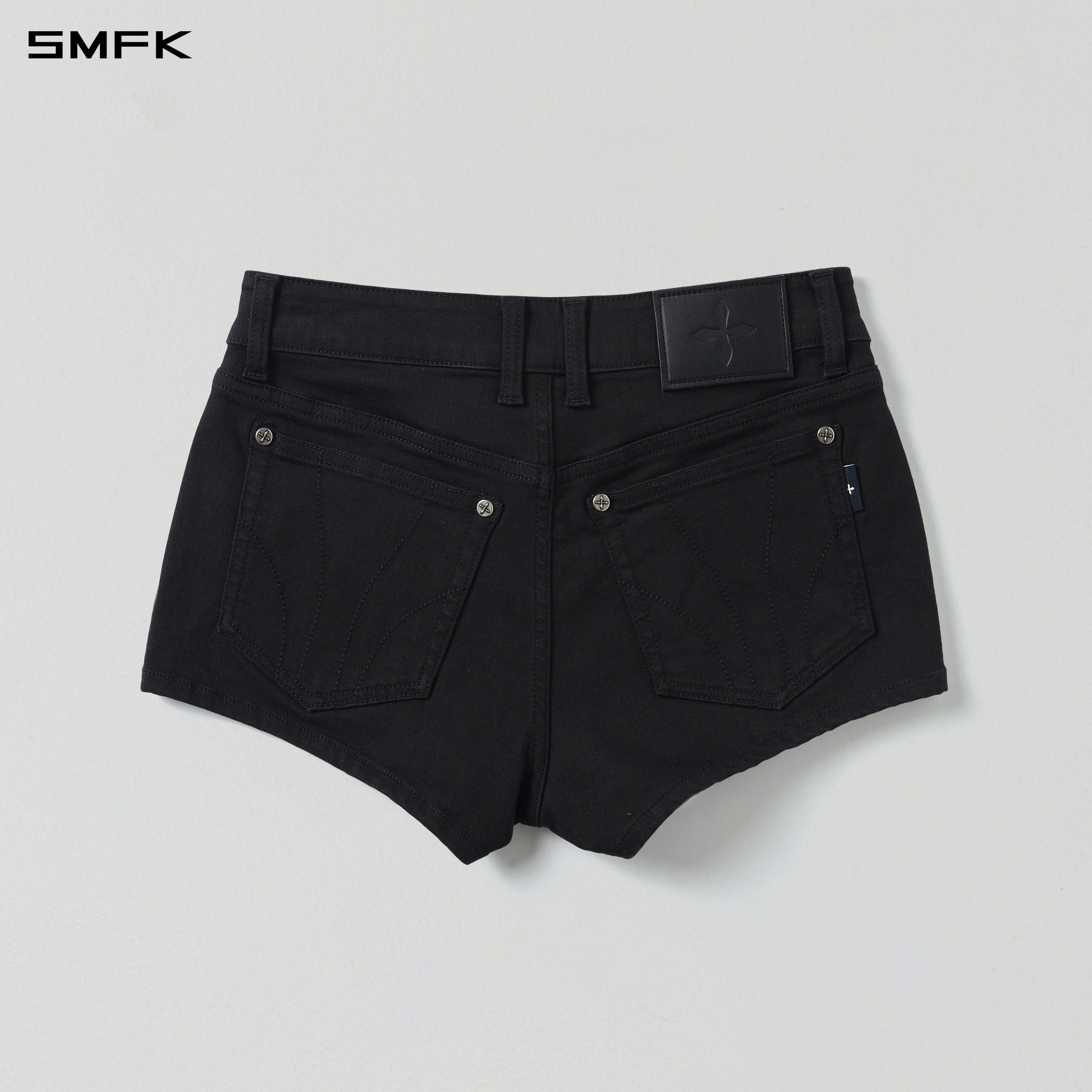 MIRAGE PRISM LOW WAIST DENIM SHORTS/E-COTTON INK BLACK