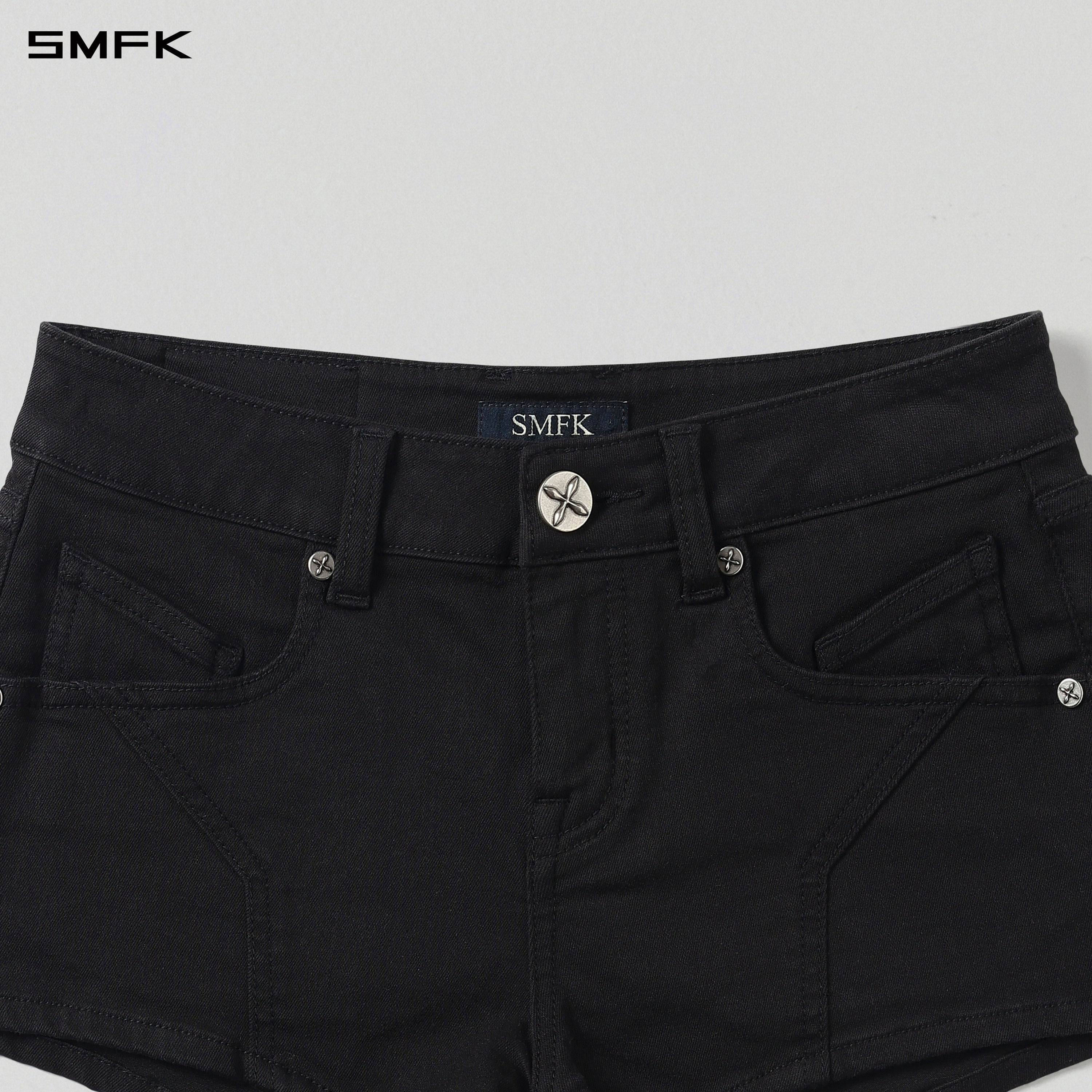 MIRAGE PRISM LOW WAIST DENIM SHORTS/E-COTTON INK BLACK