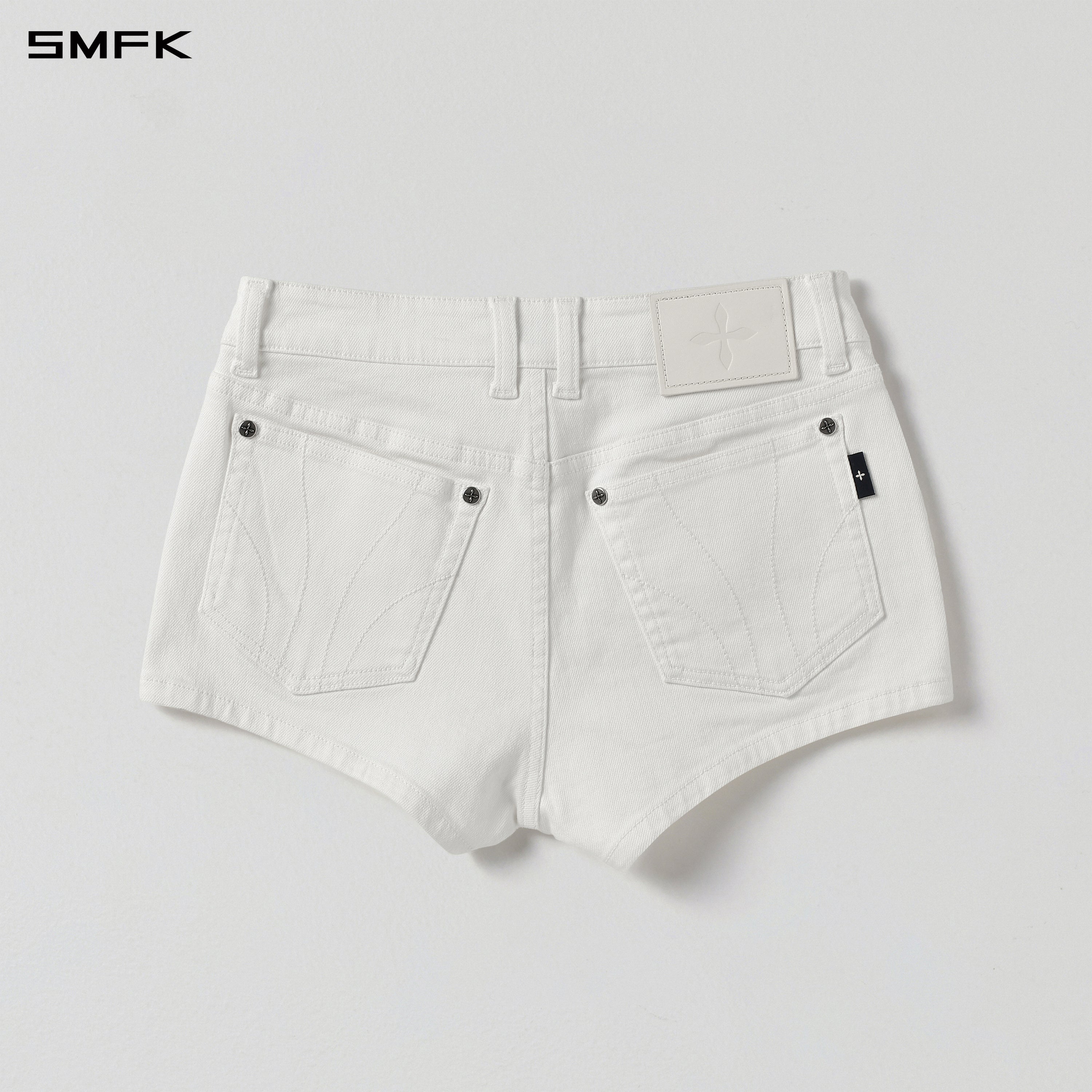 MIRAGE PRISM LOW WAIST DENIM SHORTS/E-COTTON CLOUD WHITE