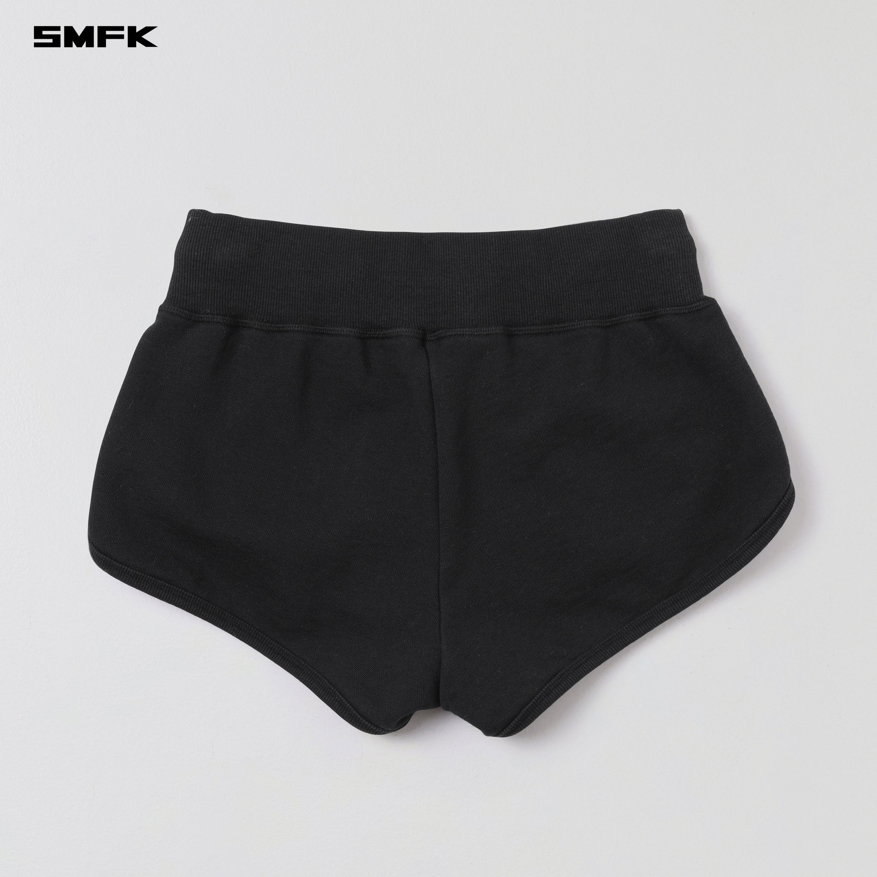 PERMANENT SLIM SUPER SHORTS/COTTON WOOL WILD BLACK