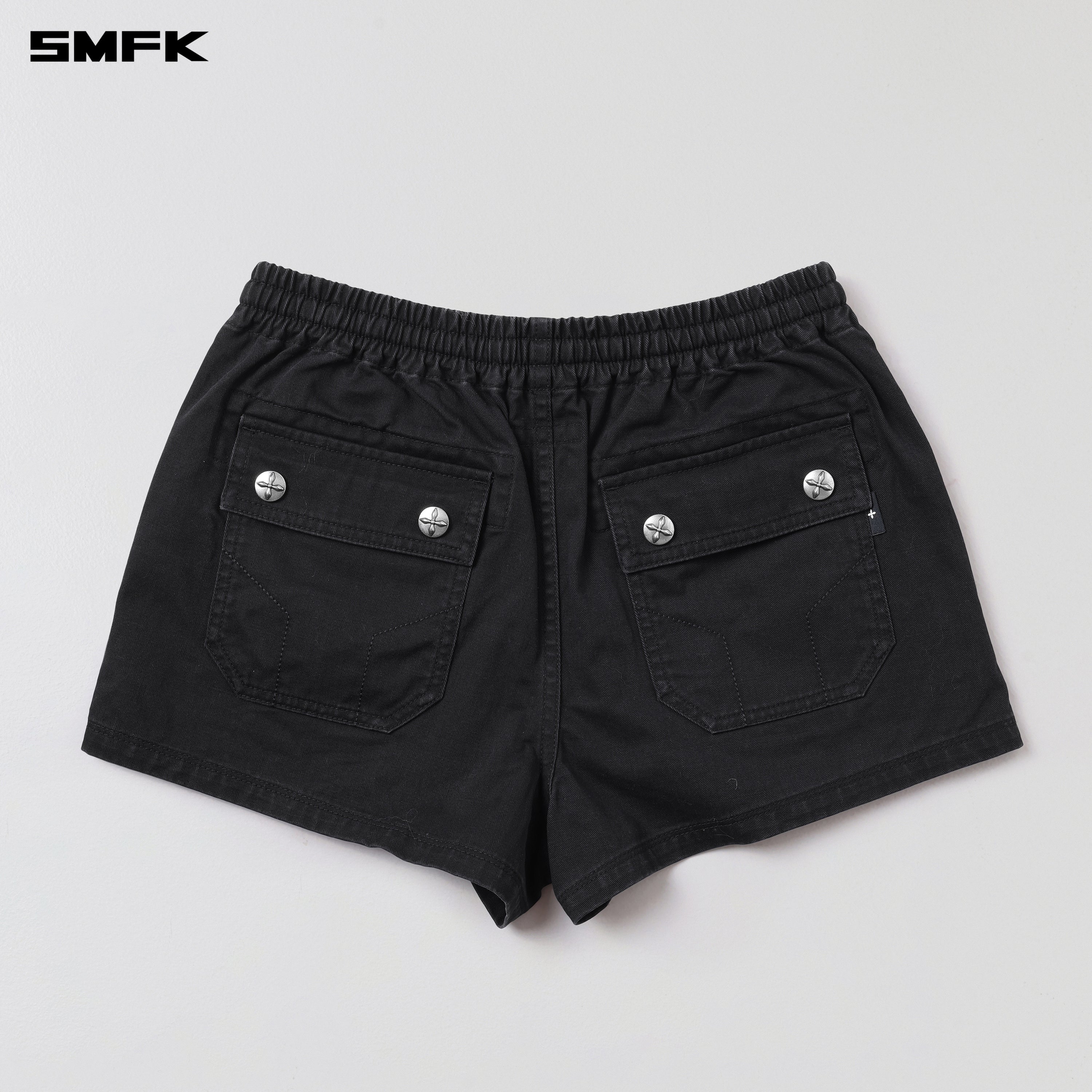 COMPASS MODE RISE-UP  SPORTS SHORTS/COTTON WILD BLACK