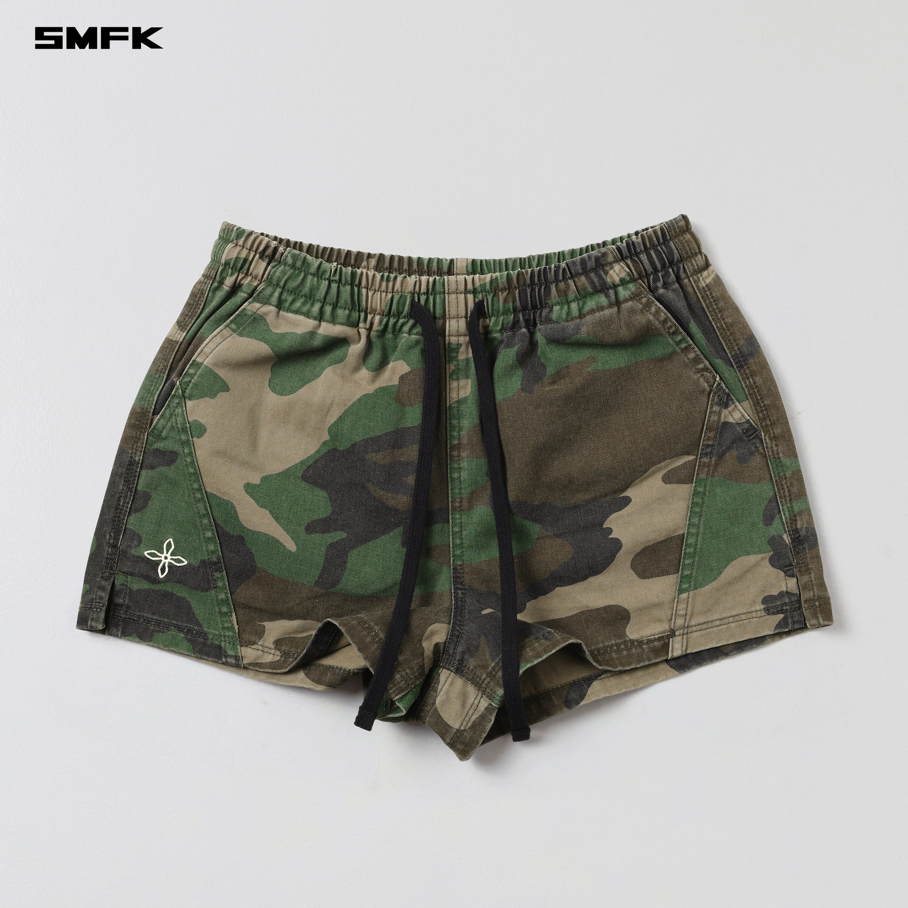 COMPASS MODE RISE-UP SPORTS SHORTS/COTTON ARMY GREEN CAMOUFLAGE