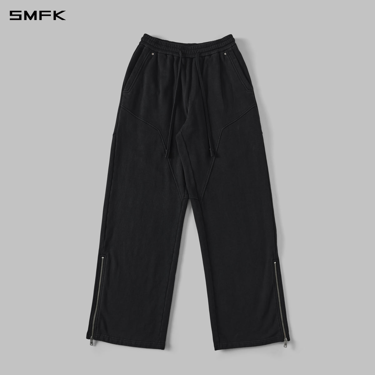 MYTH AEOLUS EVOLVE LOOSE KINTED PANTS /COLD DYE/U COLD DYE BLACK