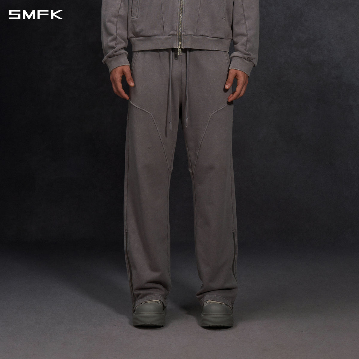MYTH AEOLUS EVOLVE LOOSE KINTED PANTS /COLD DYE/U COLD DYE GREY