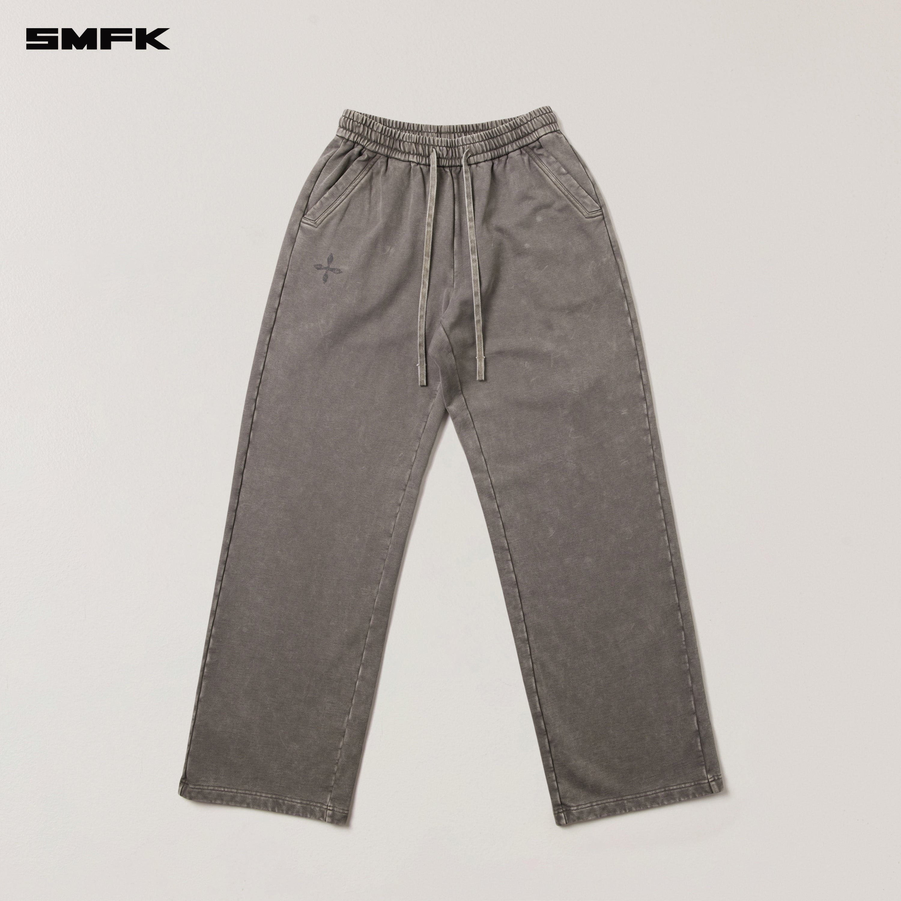 VINTAGE-SAVAGE LOOSE SPORTS PANTS/FADE DYE WILD BROWN