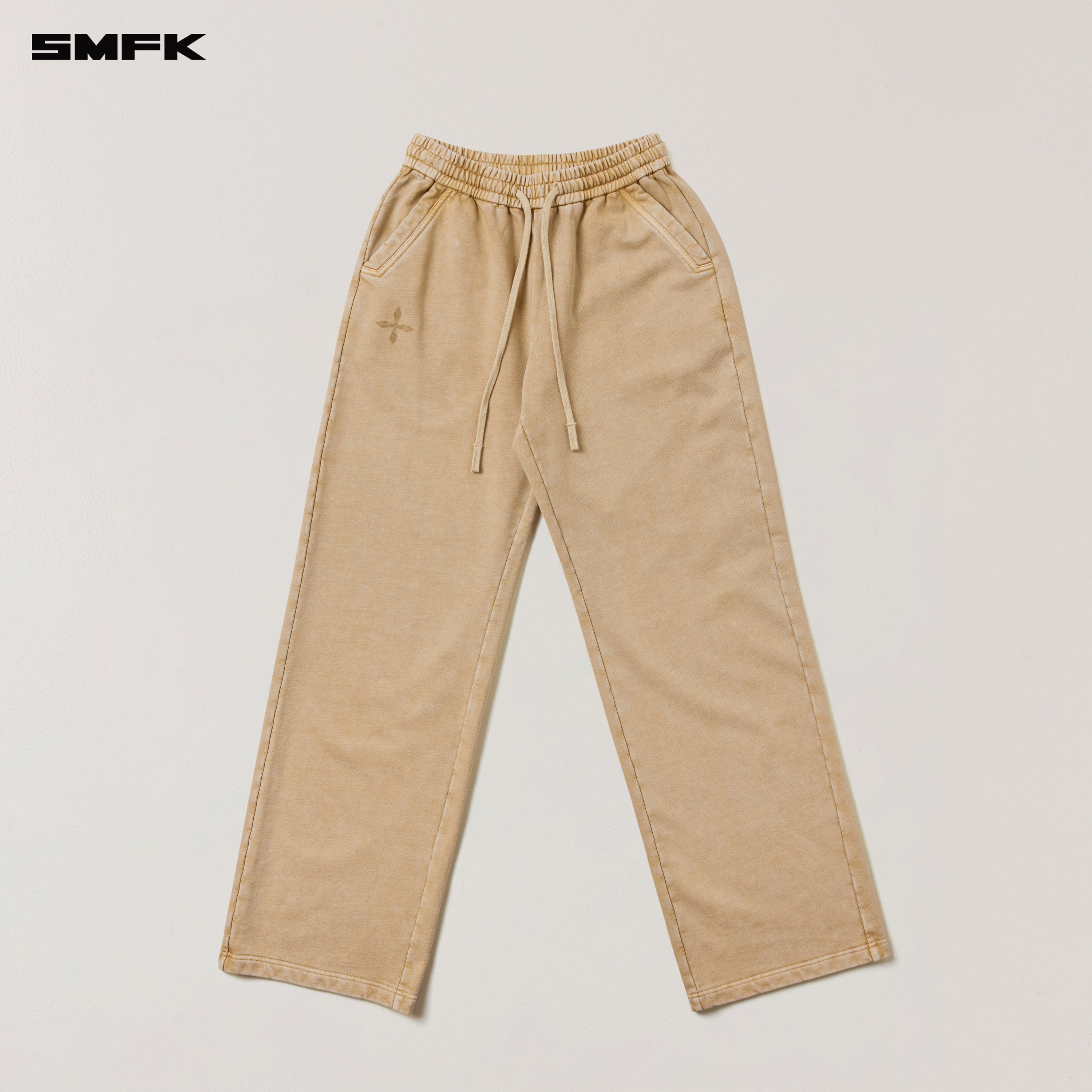 VINTAGE-SAVAGE LOOSE SPORTS PANTS/FADE DYE FADING DESERT