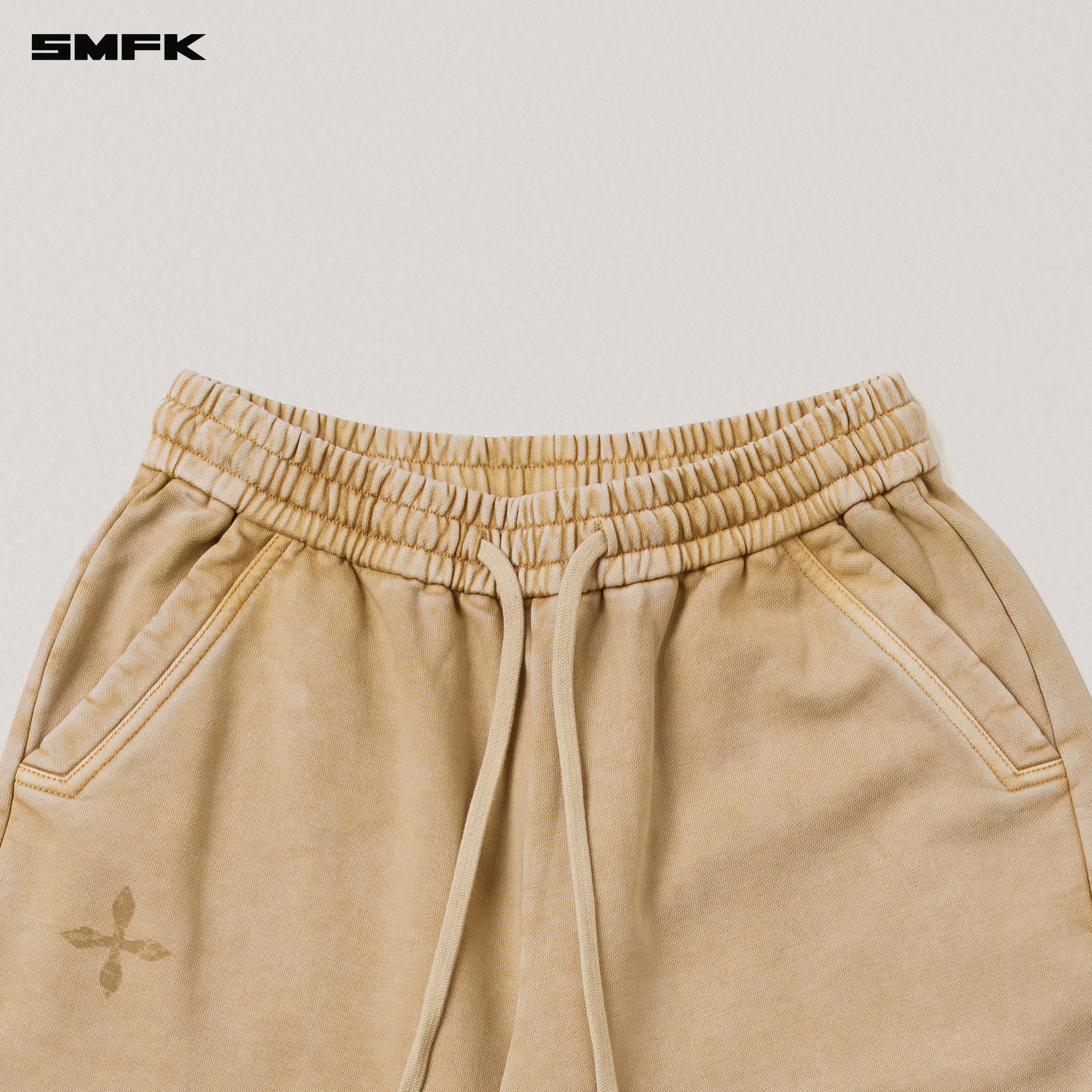 VINTAGE-SAVAGE LOOSE SPORTS PANTS/FADE DYE FADING DESERT