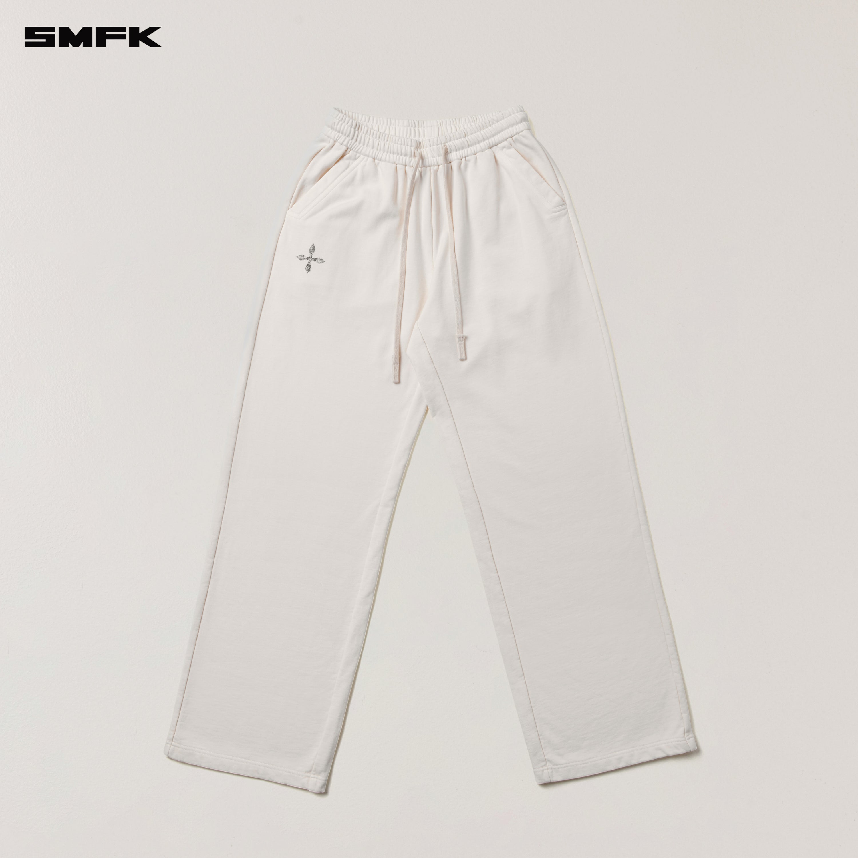 VINTAGE-SAVAGE LOOSE SPORTS PANTS/FADE DYE SNOW MOUNTAIN WHITE