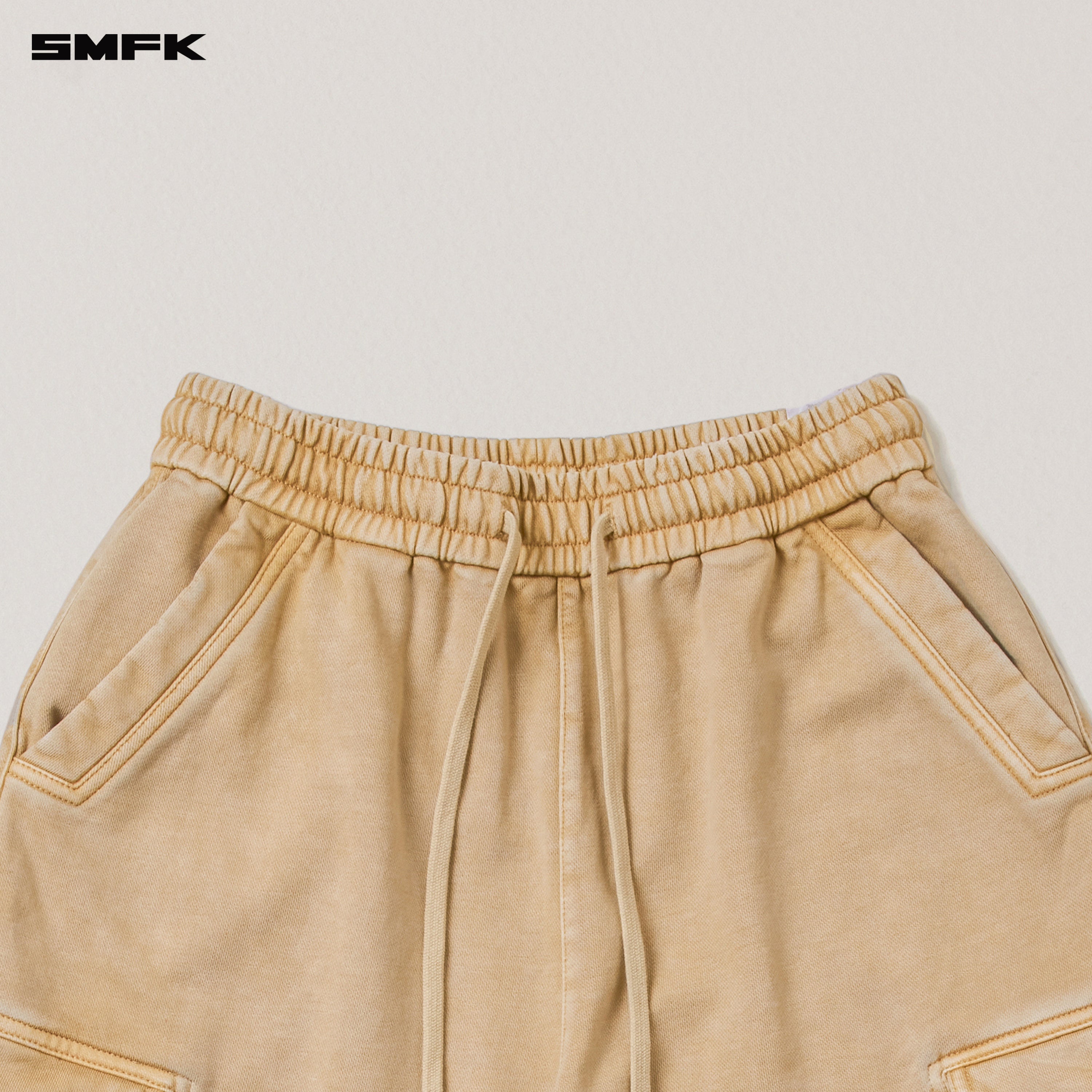 VINTAGE-SAFARI LOOSE SPORTS PANTS/FADE DYE FADING DESERT