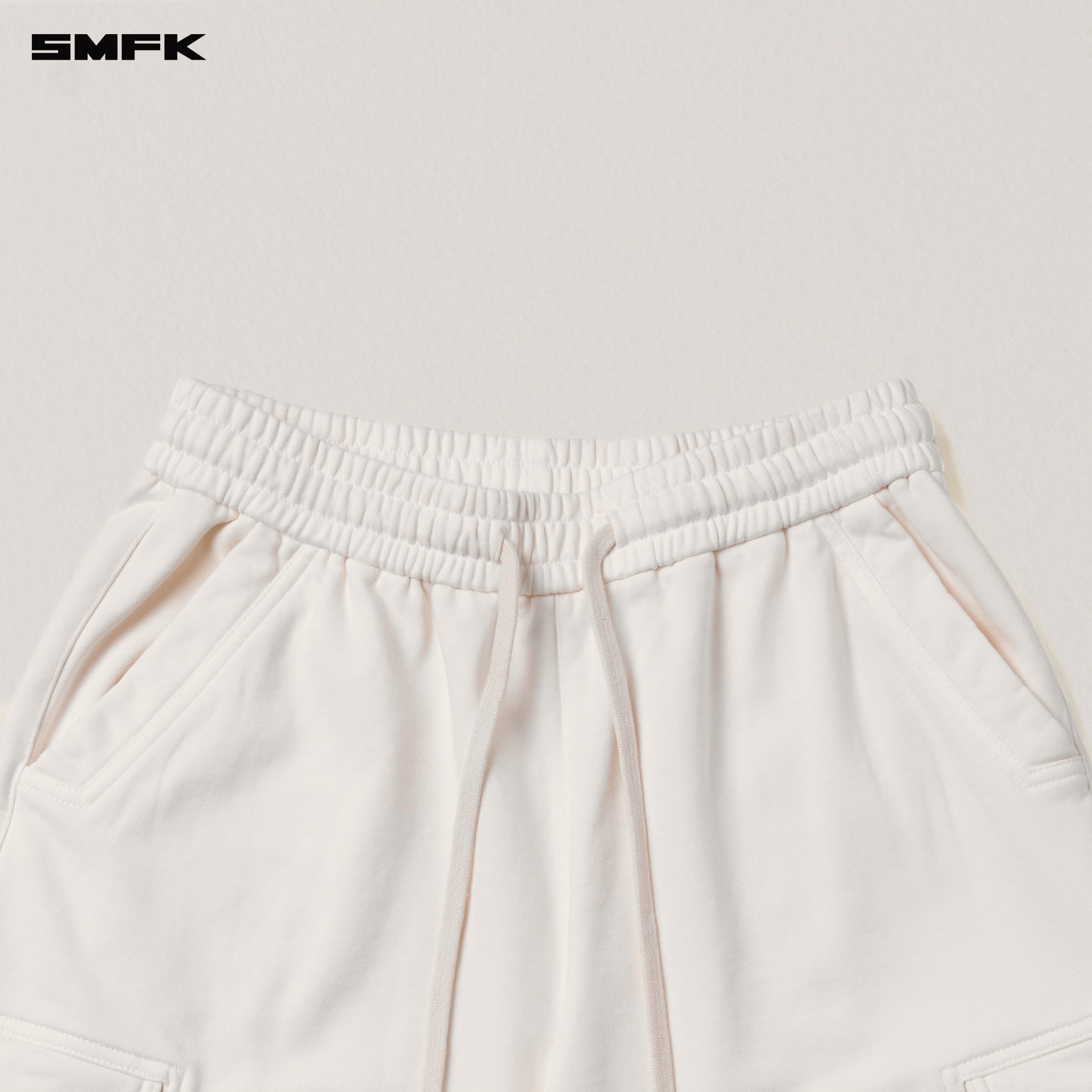 VINTAGE-SAFARI LOOSE SPORTS PANTS/FADE DYE SNOW MOUNTAIN WHITE