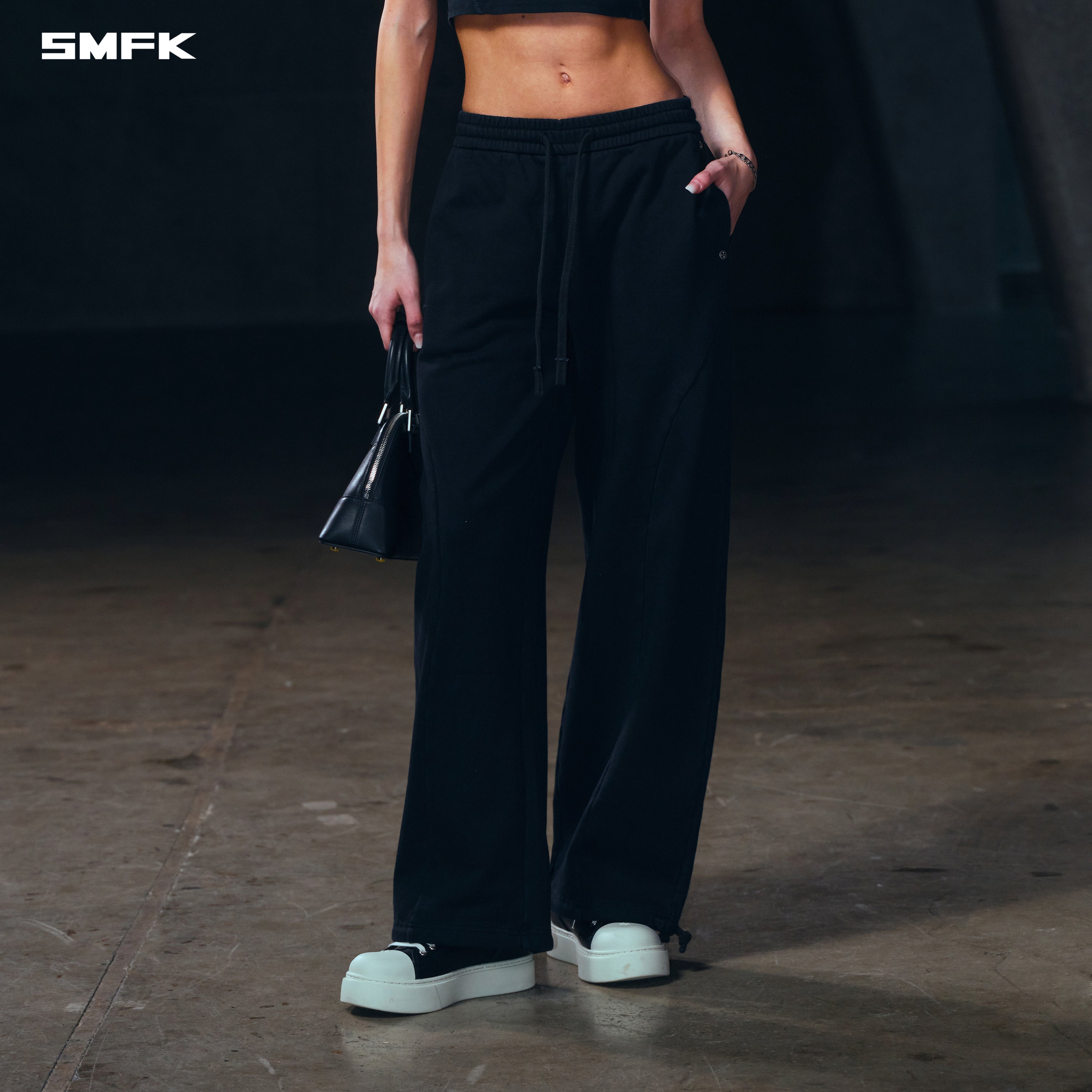 VINTAGE MUSE ARC SPORTS PANTS/COTTON VANISH BLACK