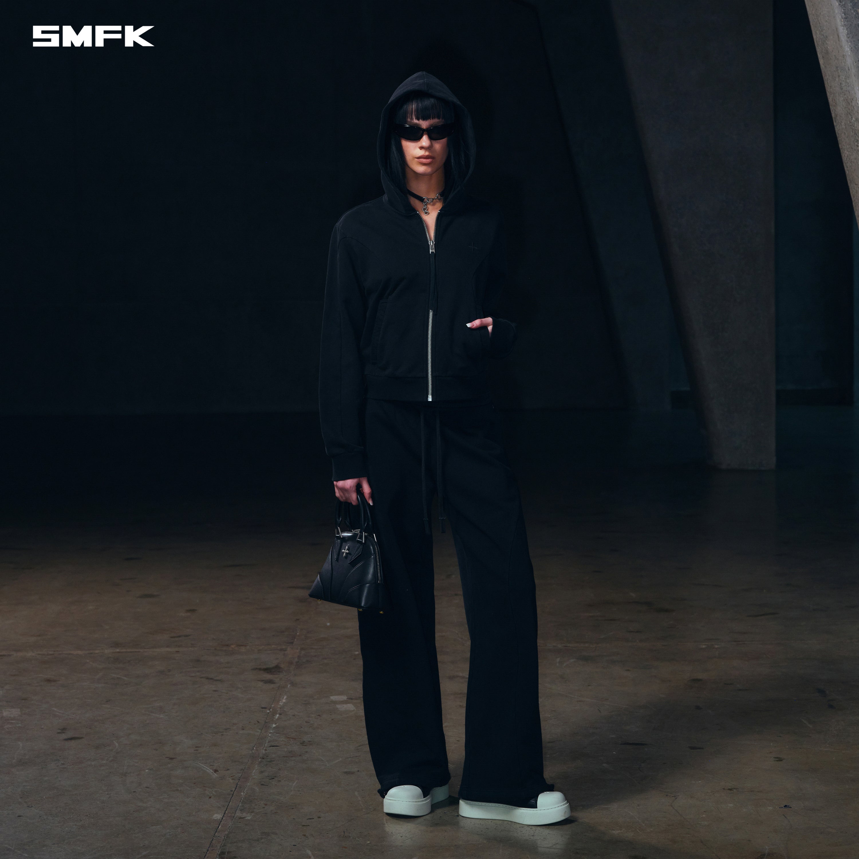 VINTAGE MUSE ARC SPORTS PANTS/COTTON VANISH BLACK