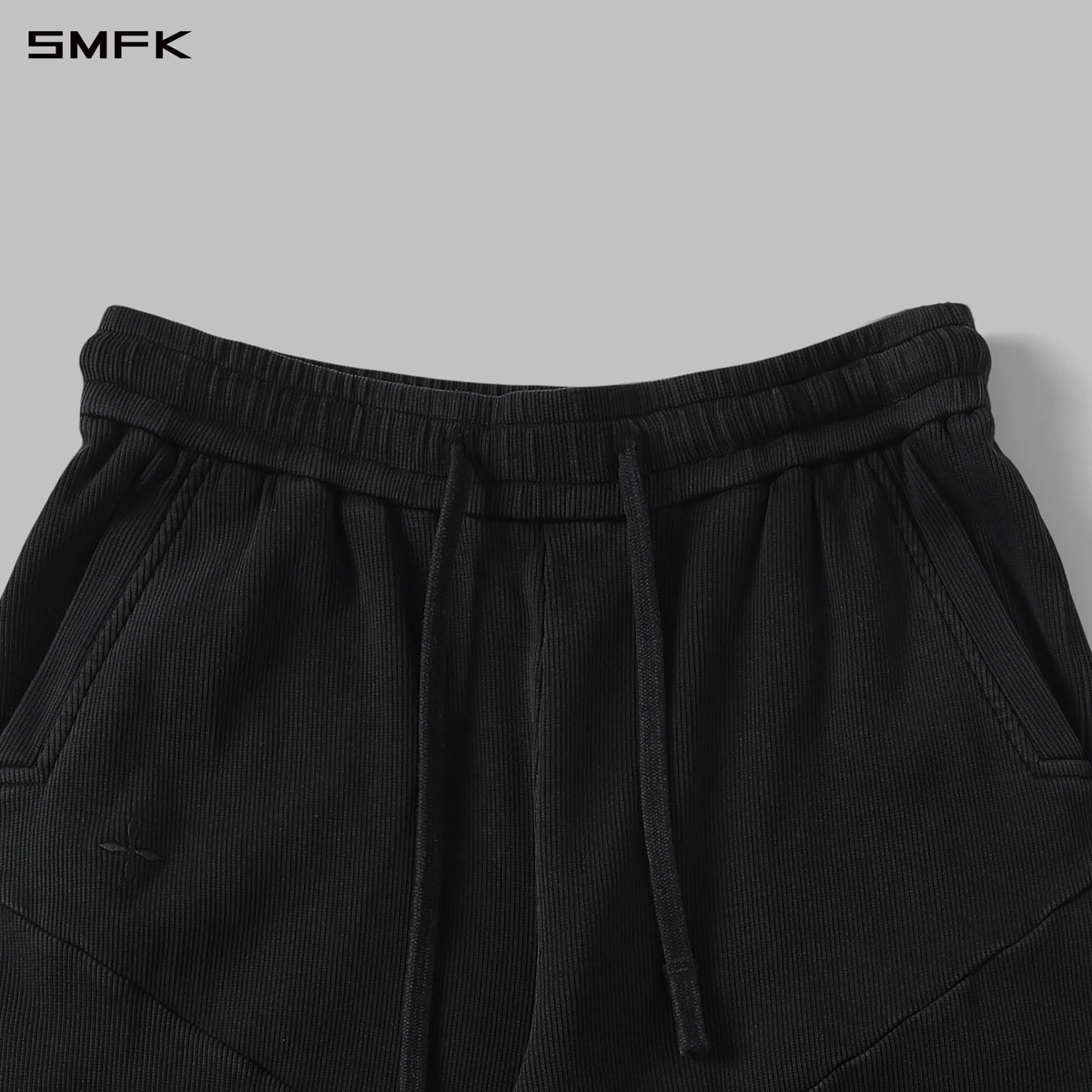 MYTH AEOLUS DECONSTRUCT STRT PANTS/COLD DYE/W COLD DYE BLACK