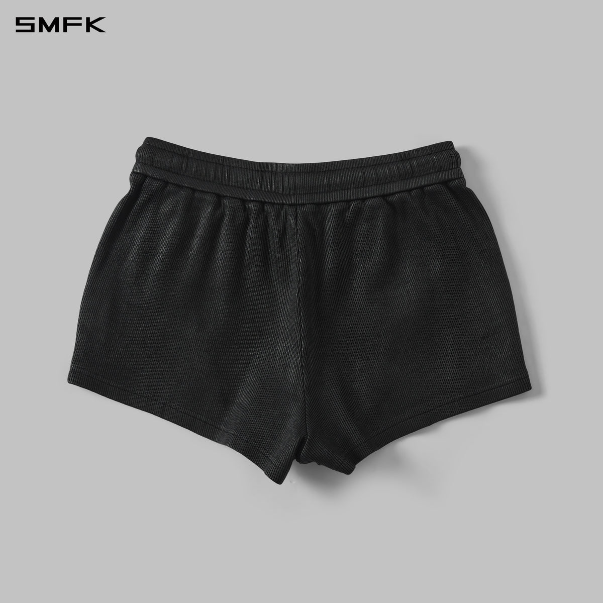 MYTH AEOLUS EVOLUTION COLD DYE RIB KNIT SHORTS/COLD DYE+WAX/W INK BLACK