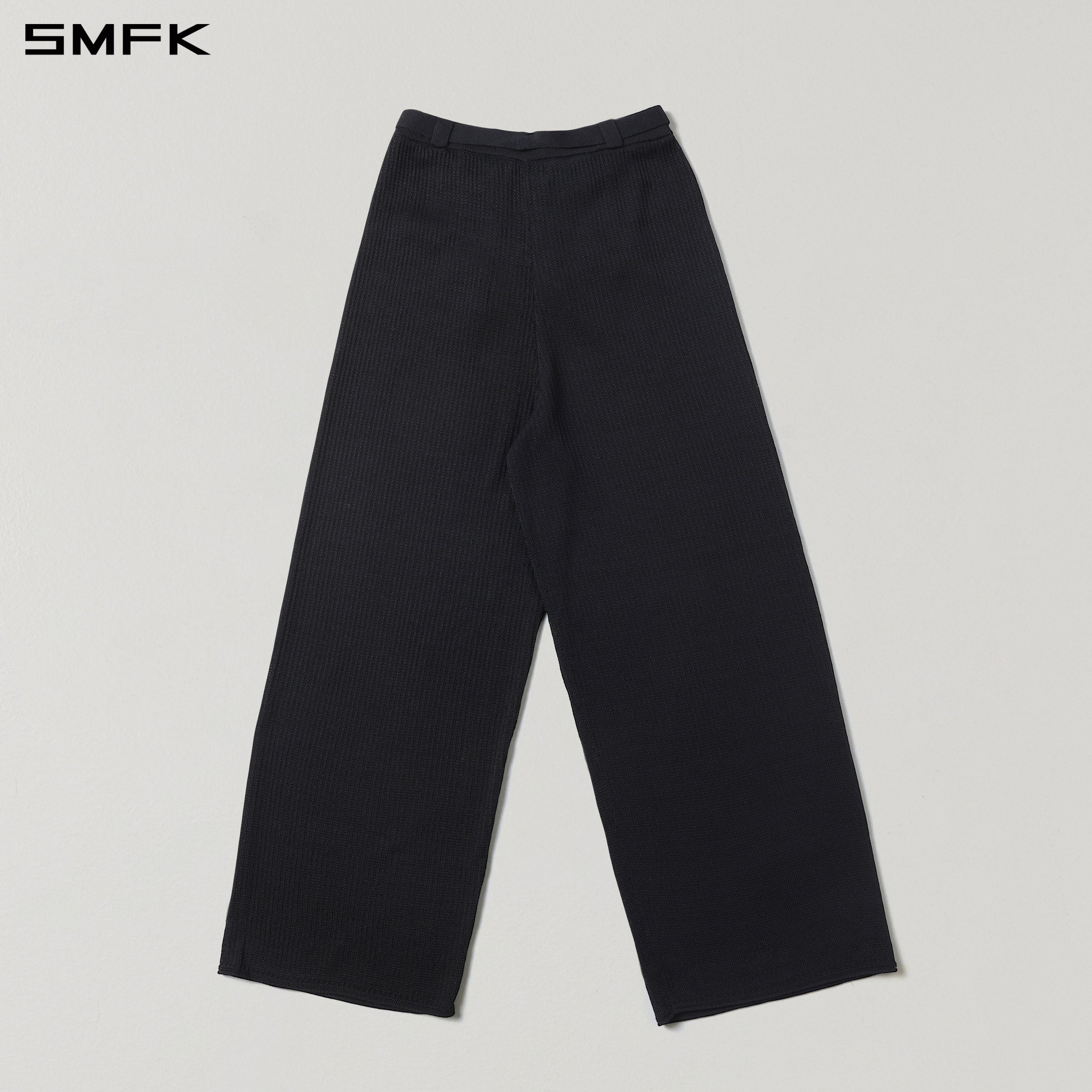 MYTH SEER STRT KNIT PANTS/TENCEL+SILK WILD BLACK