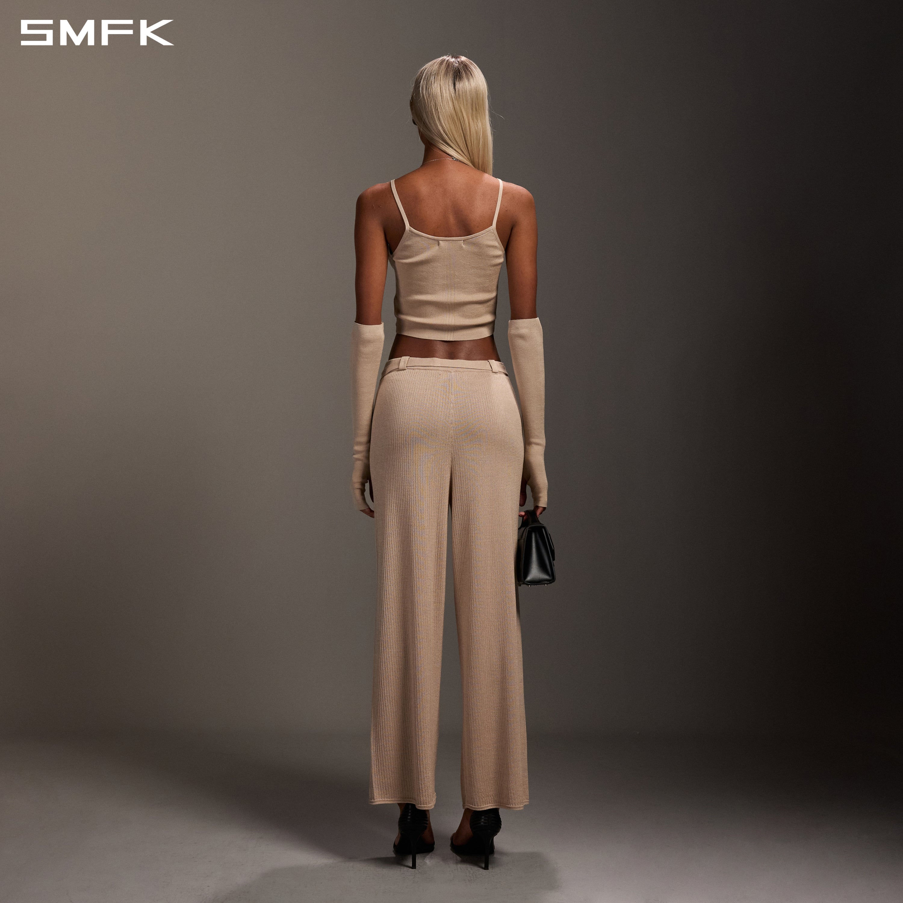 MYTH SEER STRT KNIT PANTS/TENCEL+SILK FRESH SKIN