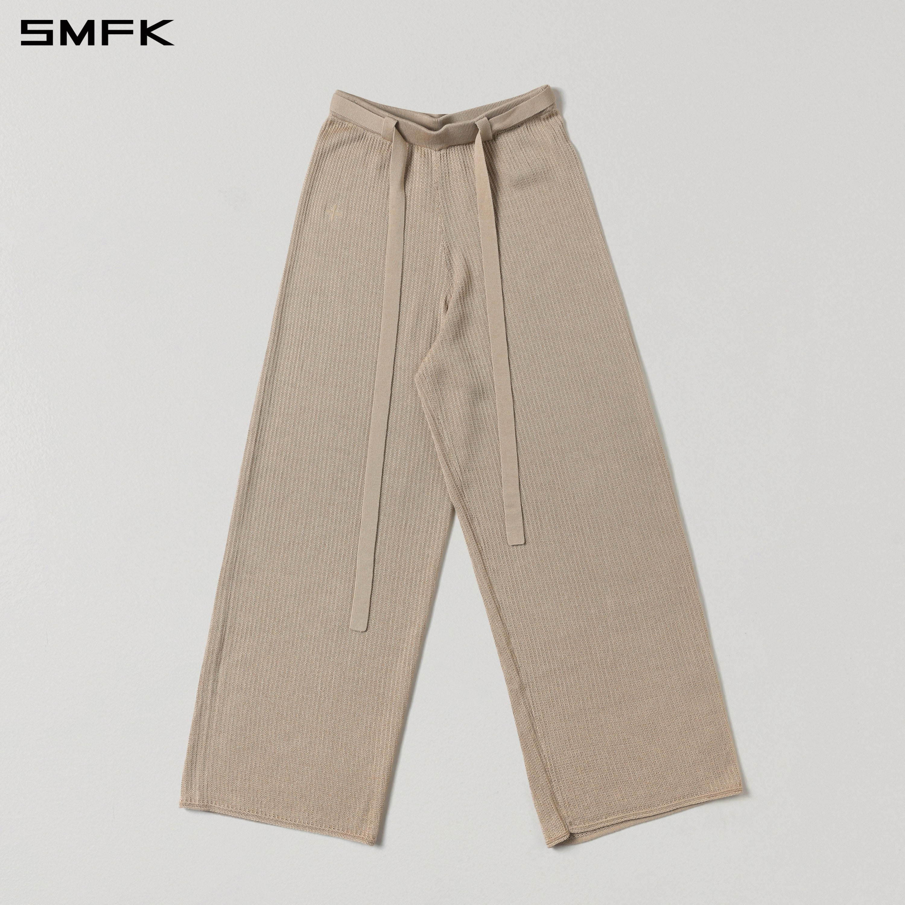 MYTH SEER STRT KNIT PANTS/TENCEL+SILK FRESH SKIN