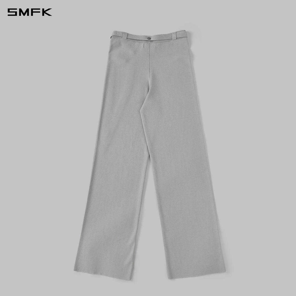 MYTH SIREN EVENING FLARED KNIT PANTS/LENZING TENCEL+SILK+COTTON GLACIER GREY