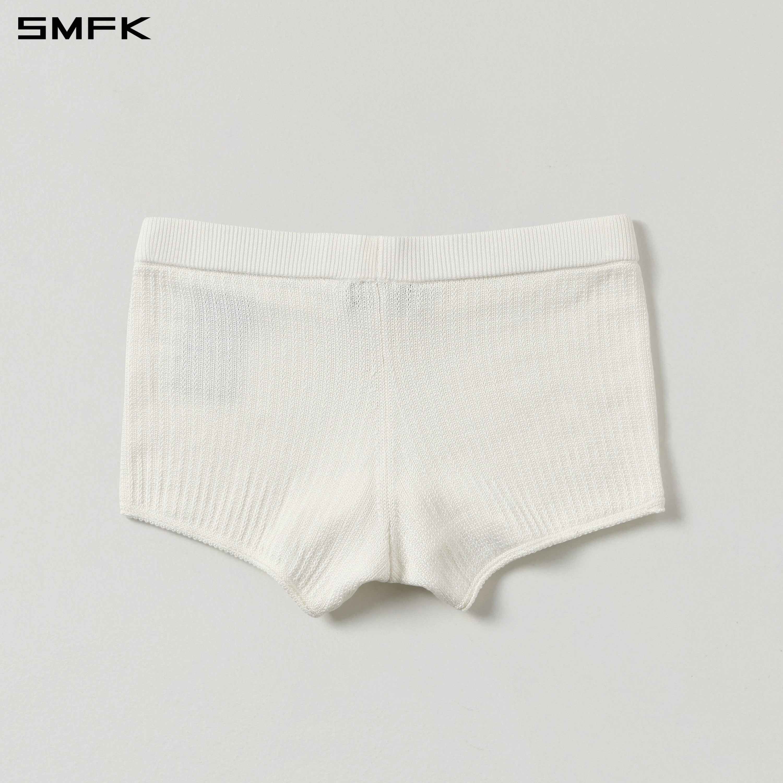 MYTH SEER STRT KNIT SHORTS/TENCEL+SILK CLOUD WHITE