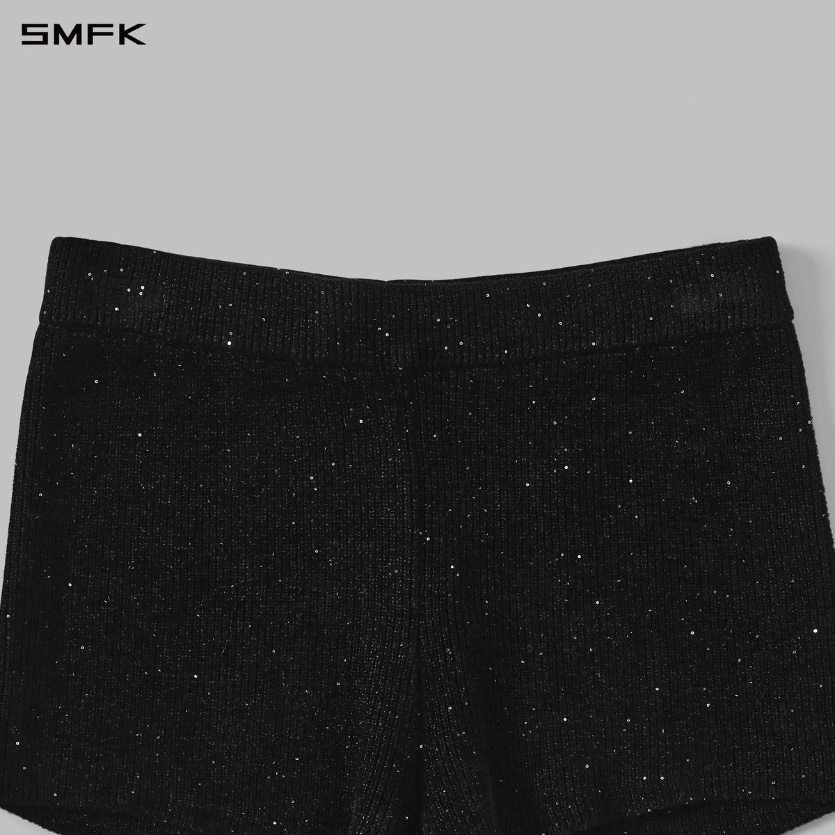 MYTH AEOLUS EVENING V-NECK KNIT SHORTS/STARRY VELVET GALAXY BLACK