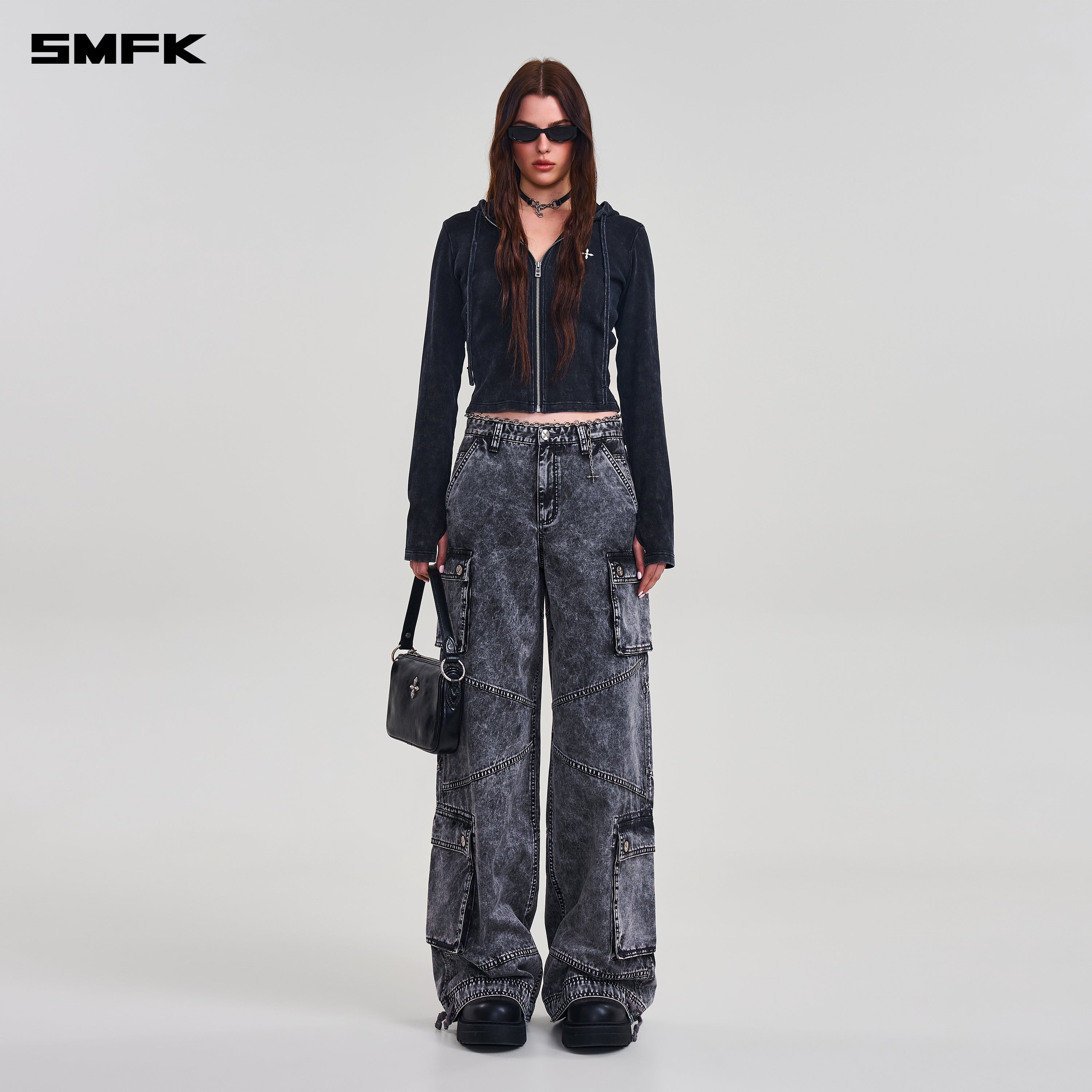 COMPASS RETRO TOWER CARGO PANTS STORM GREY