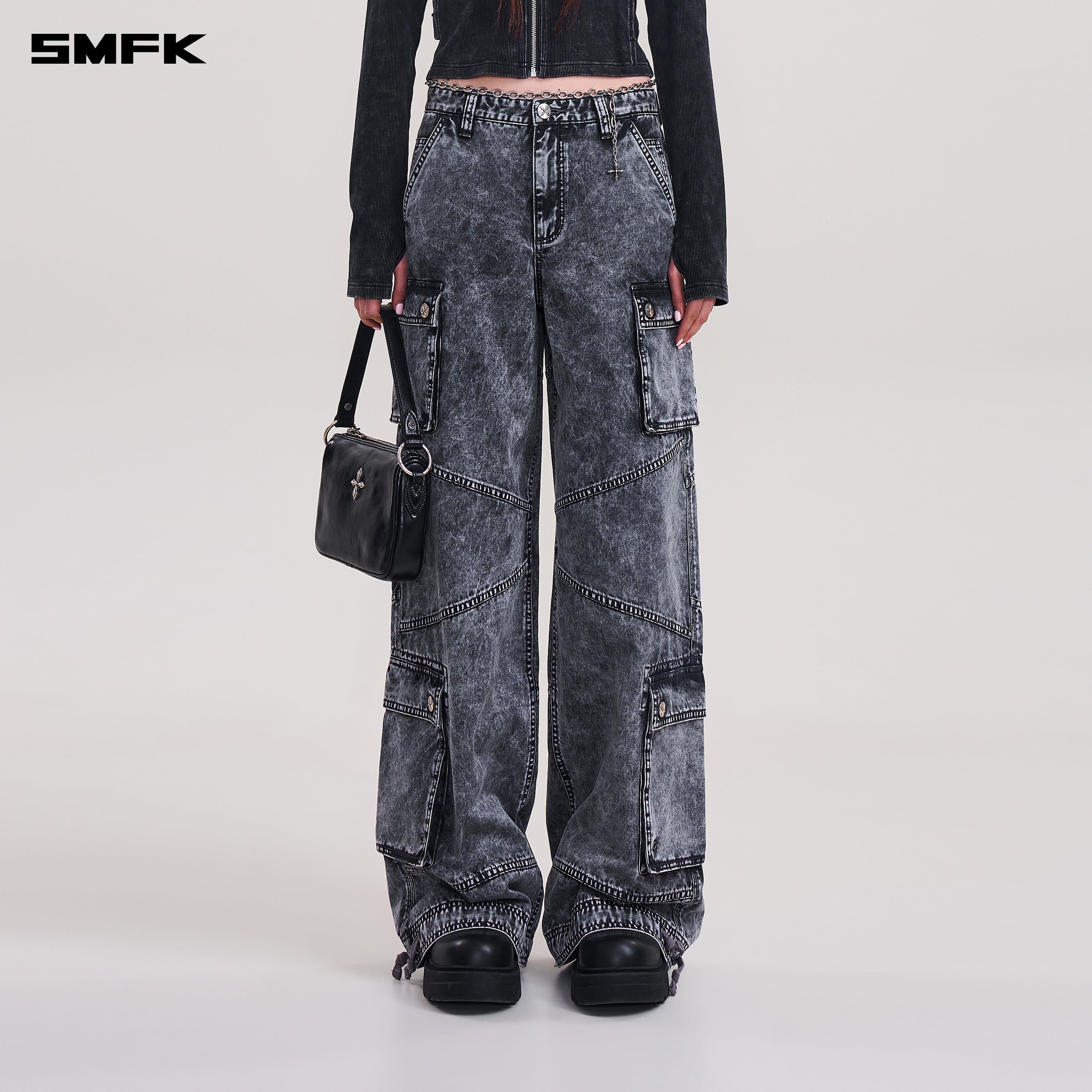 COMPASS RETRO TOWER CARGO PANTS STORM GREY