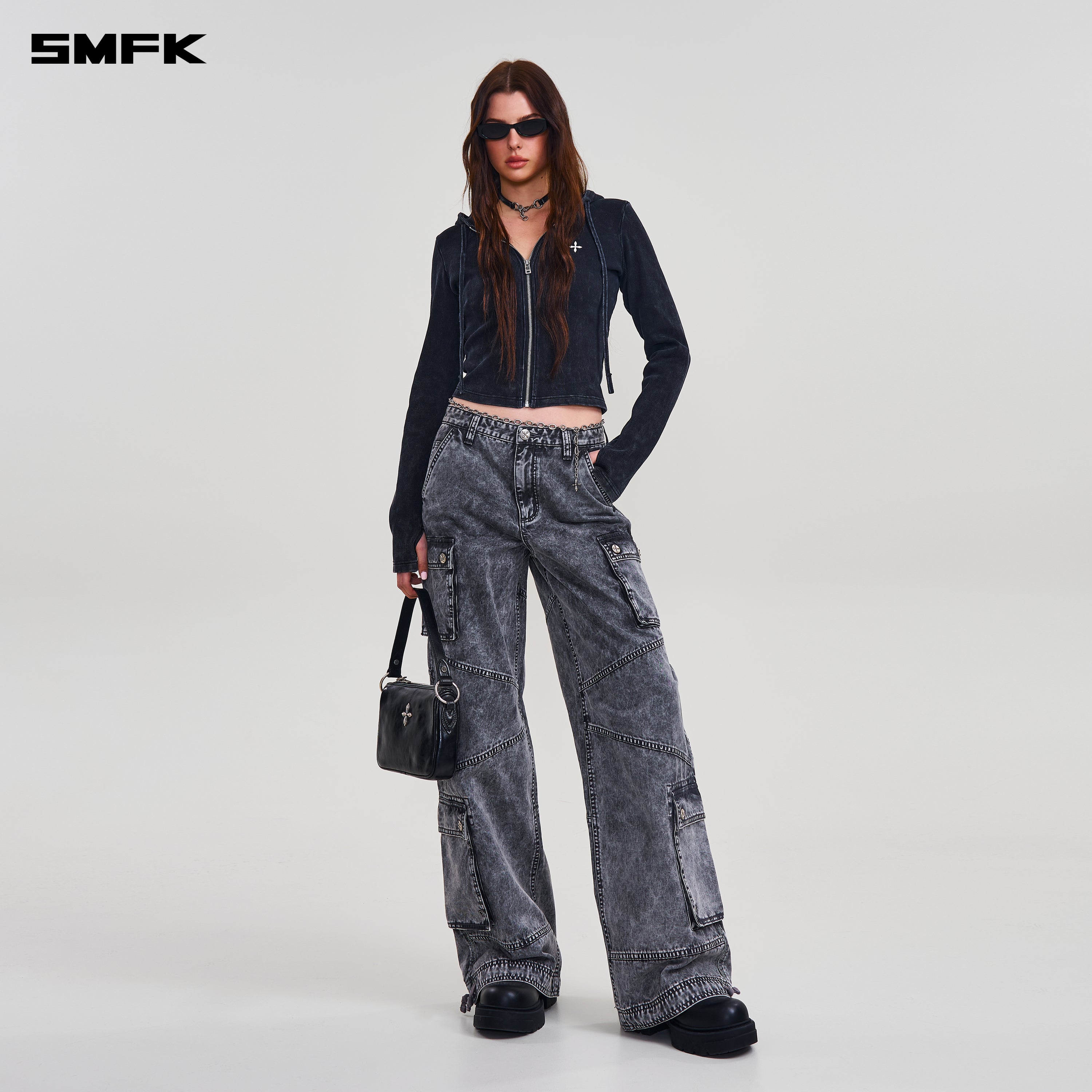 COMPASS RETRO TOWER CARGO PANTS STORM GREY