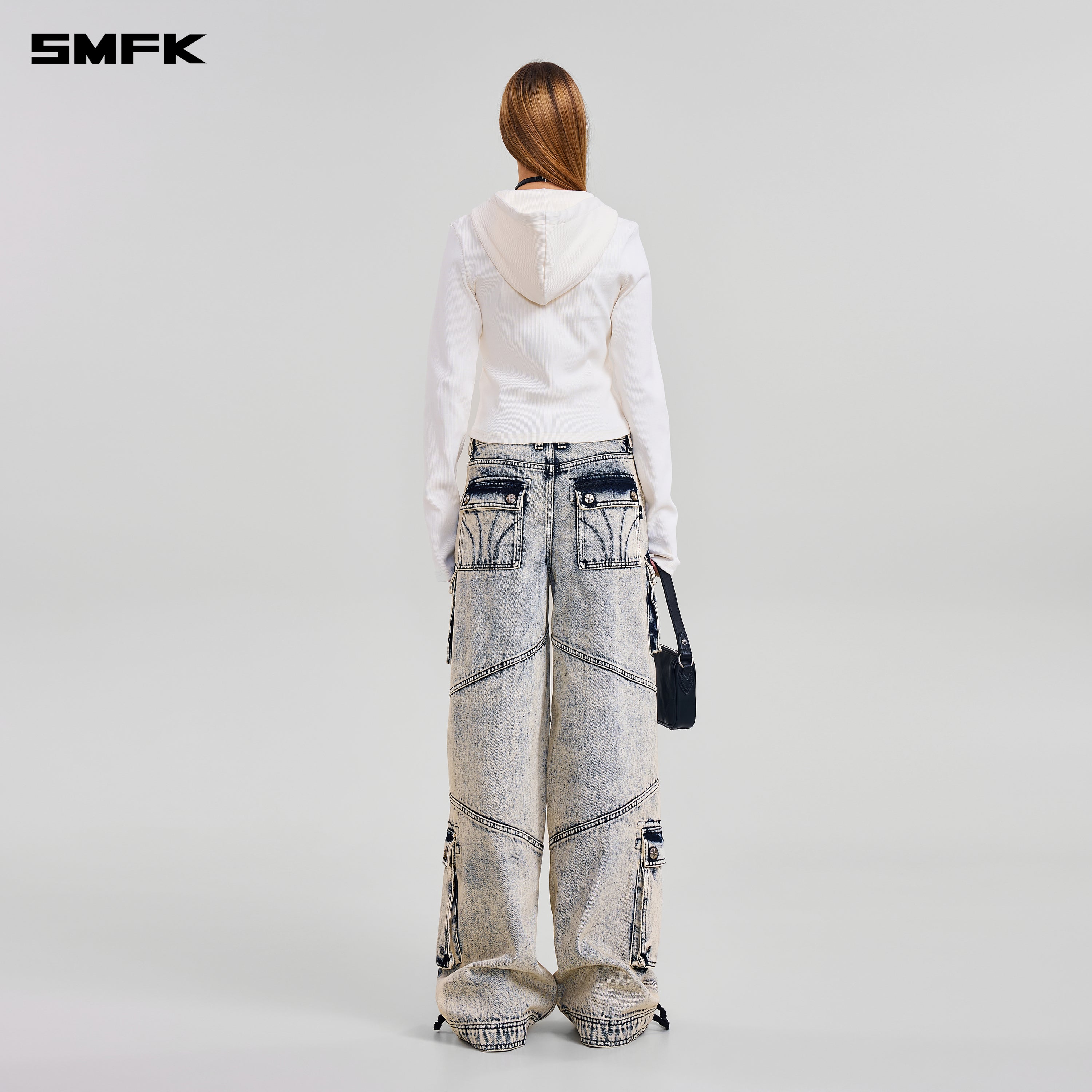 COMPASS RETRO TOWER CARGO PANTS WHITE SNOWFLAKE