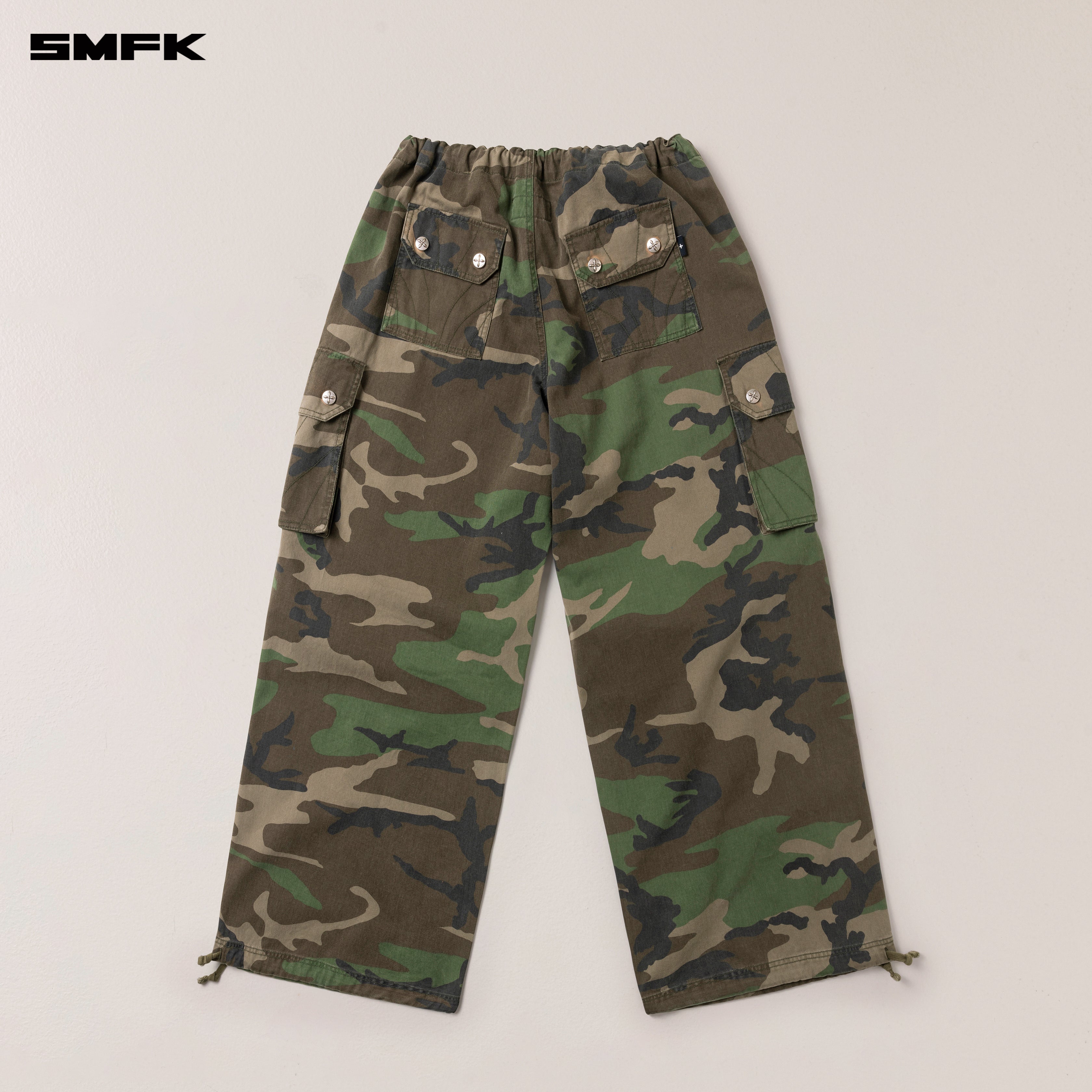 SMFK COMPASS CAMOUFLAGE GARDEN PANTSズボン クロスクラシックレトロ迷彩パラシュートパンツランドカモフラージュ