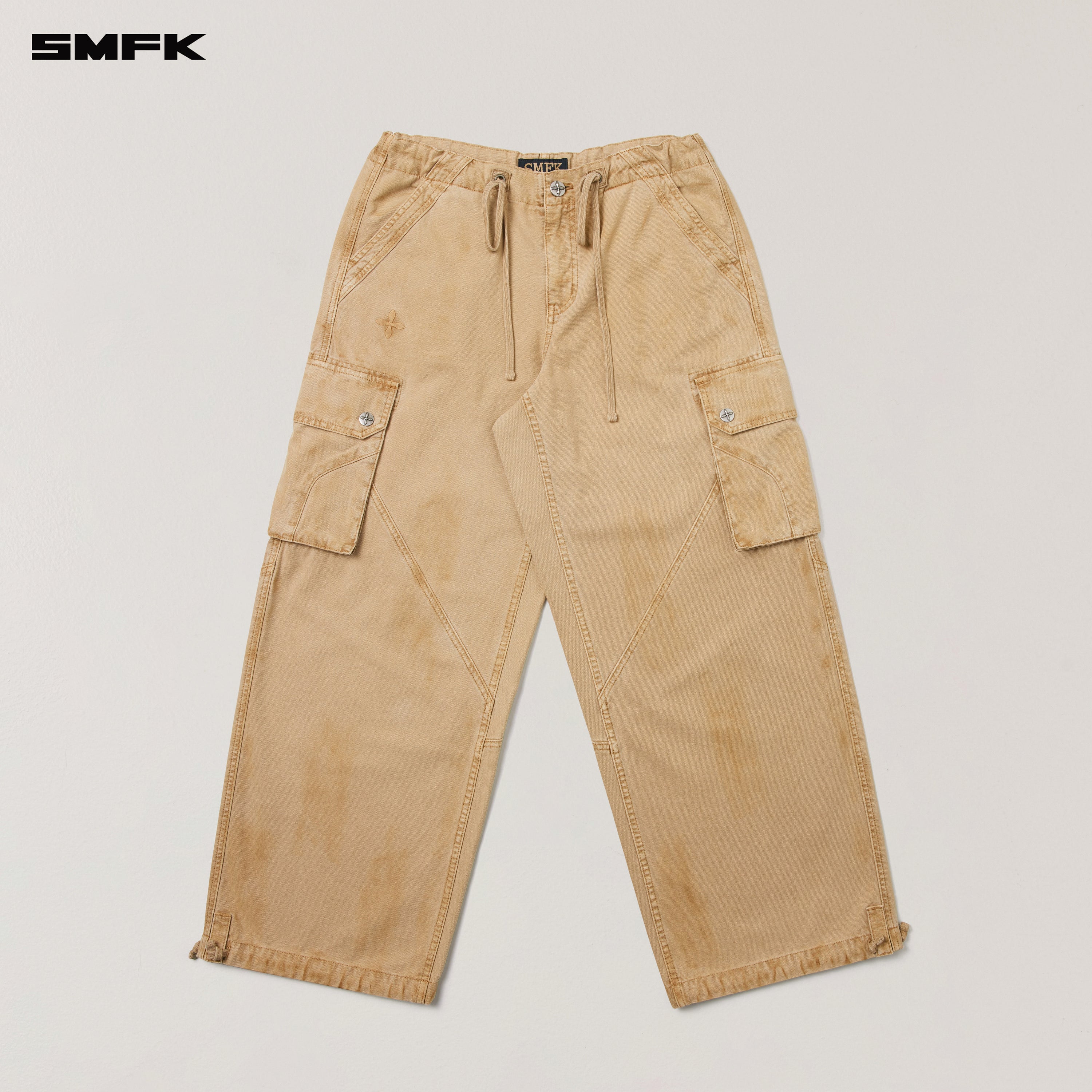 RAGE-WILD ORIGIN HANDCRAFT LOOSE PARA PANTS/GARMENT DYED SAND