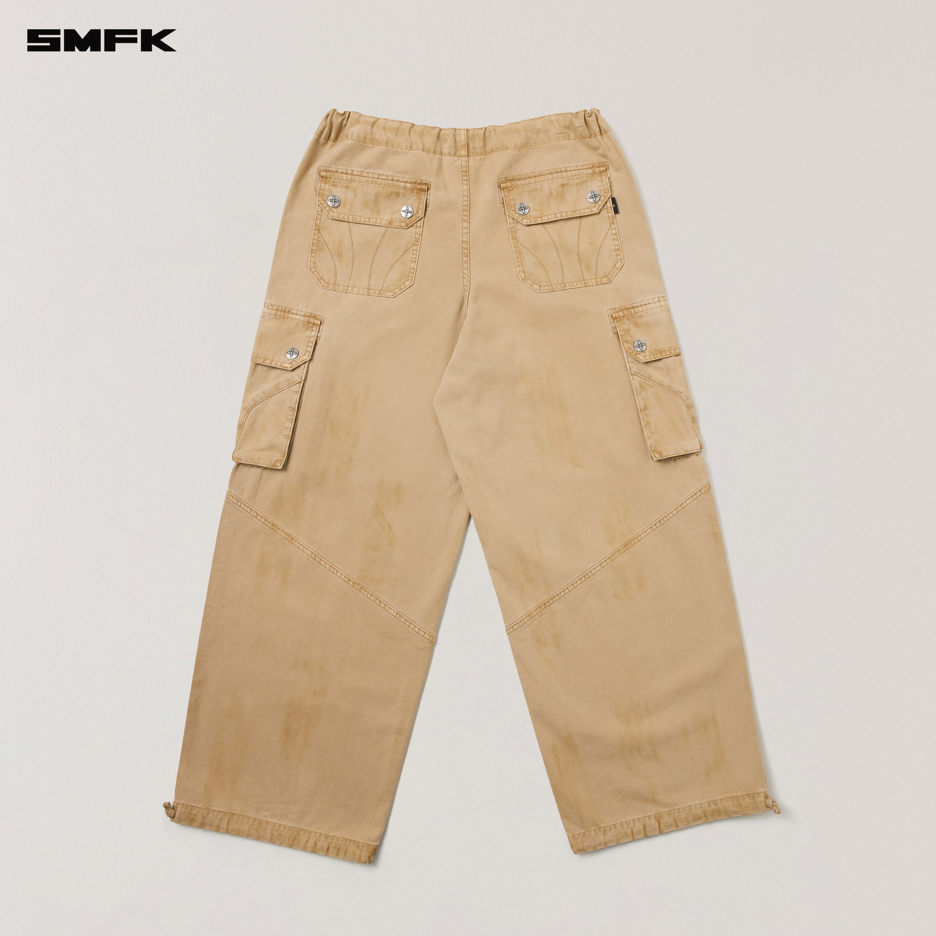 RAGE-WILD ORIGIN HANDCRAFT LOOSE PARA PANTS/GARMENT DYED SAND