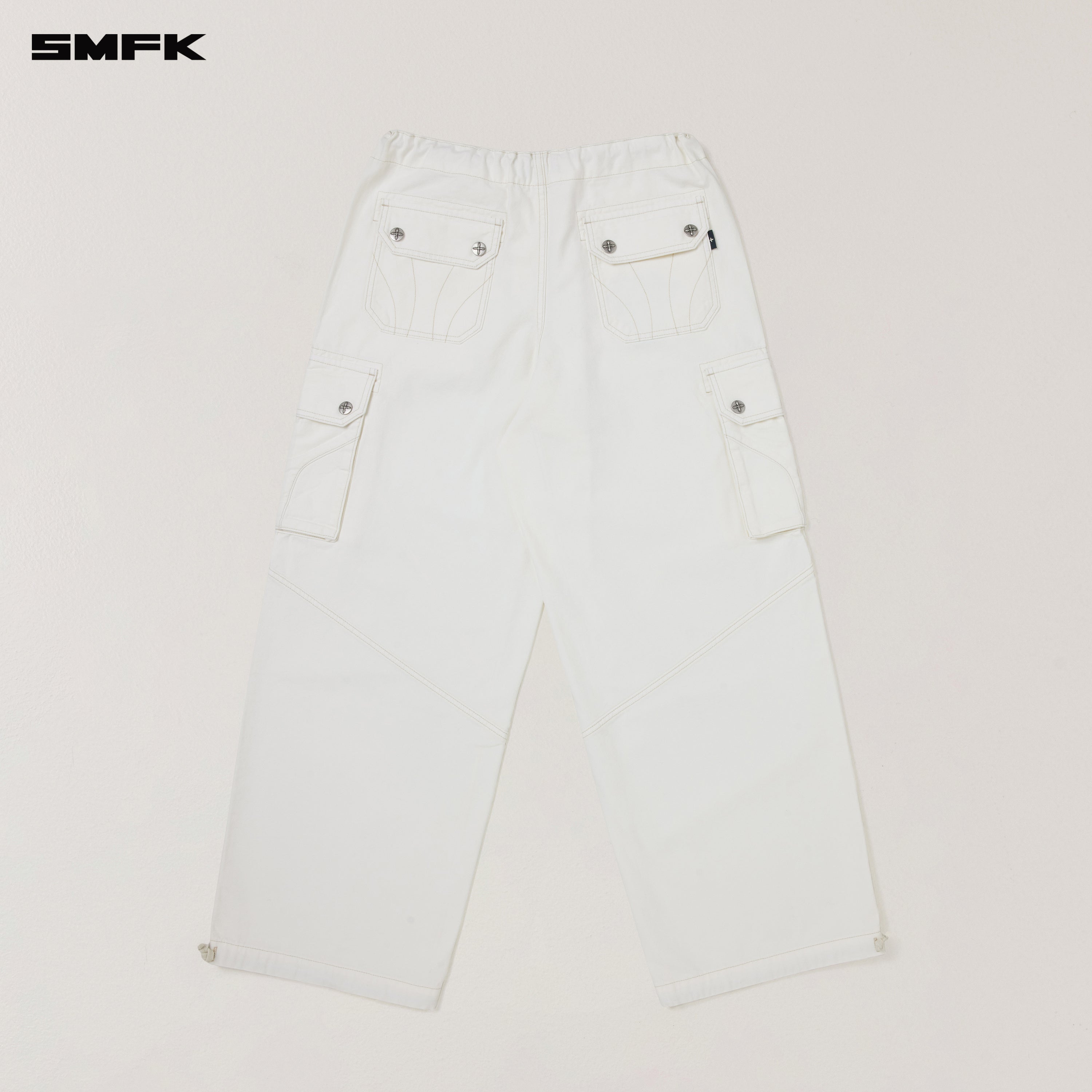 RAGE-WILD ORIGIN HANDCRAFT LOOSE PARA PANTS/GARMENT DYED SNOW MOUNTAIN WHITE