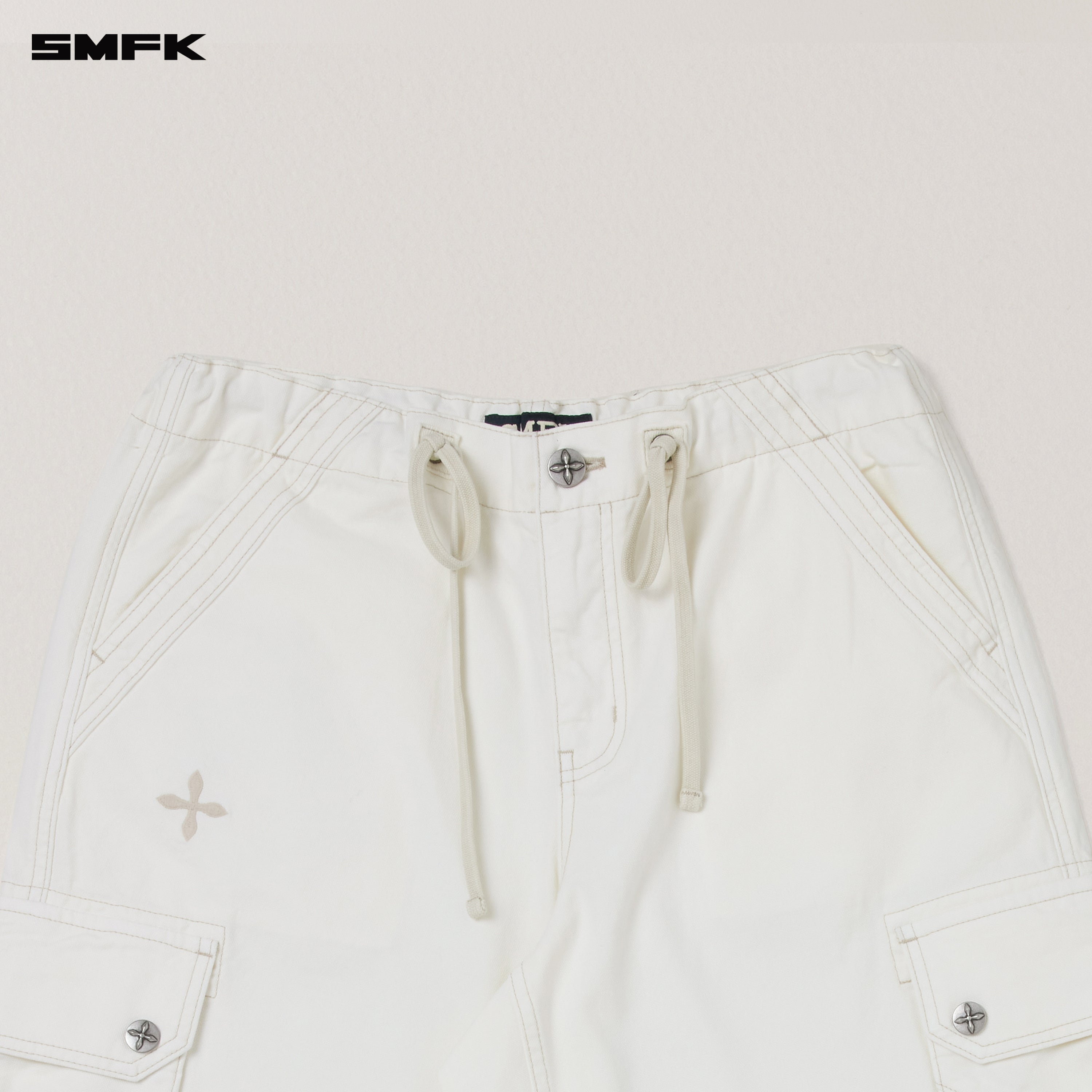 RAGE-WILD ORIGIN HANDCRAFT LOOSE PARA PANTS/GARMENT DYED SNOW MOUNTAIN WHITE