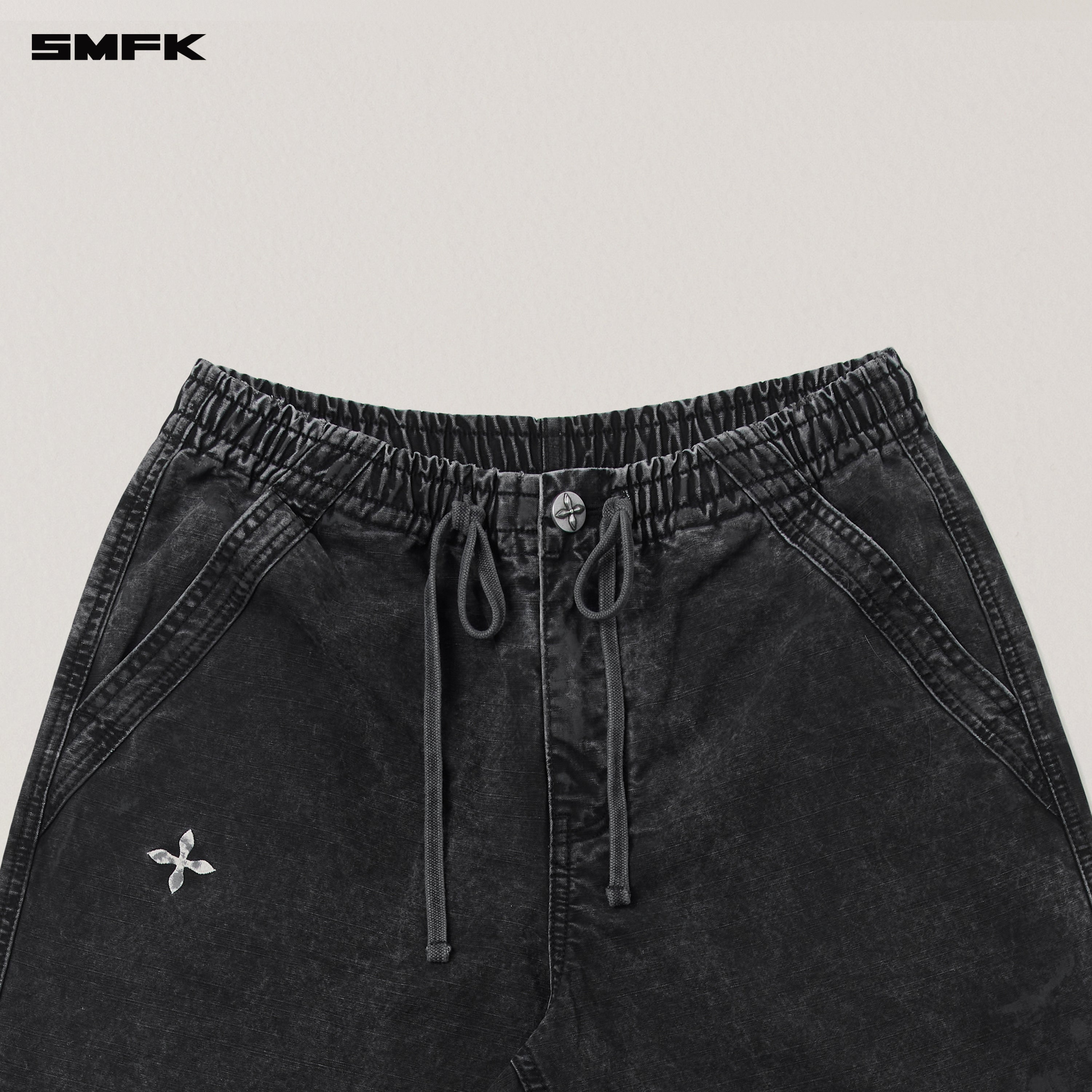 RAGE WILD ORIGIN HANDCRAFT TOWER SPORTS CARGO PANTS/GARMENT DYED WILD BLACK