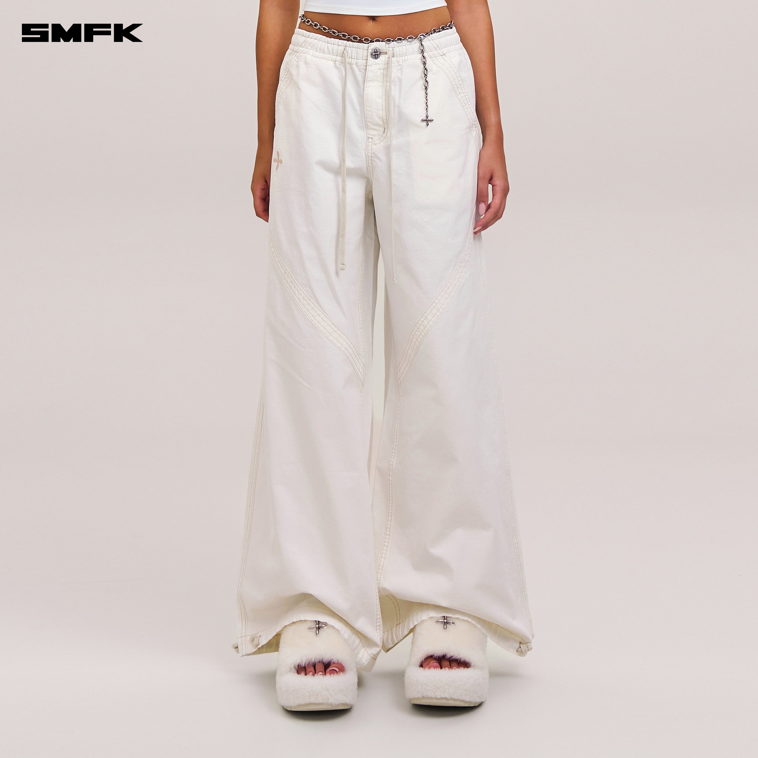 RAGE WILD ORIGIN HANDCRAFT SPORTS CARGO PANTS/GARMENT DYED SNOW MOUNTAIN WHITE