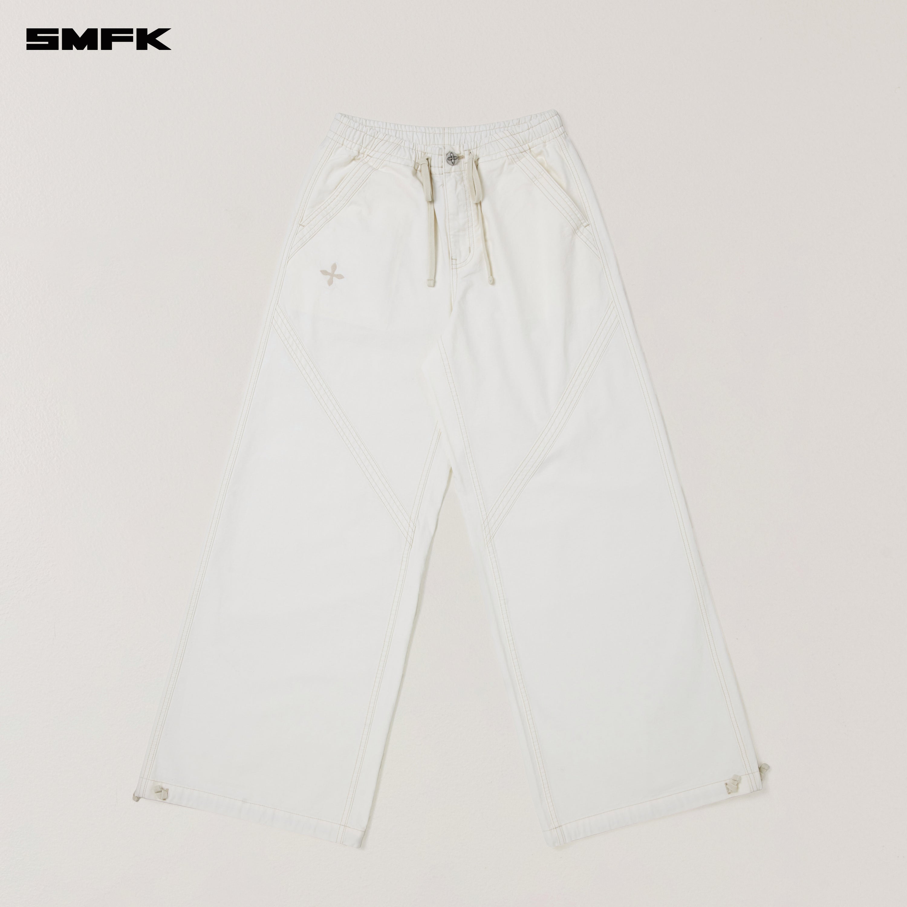 RAGE WILD ORIGIN HANDCRAFT SPORTS CARGO PANTS/GARMENT DYED SNOW MOUNTAIN WHITE