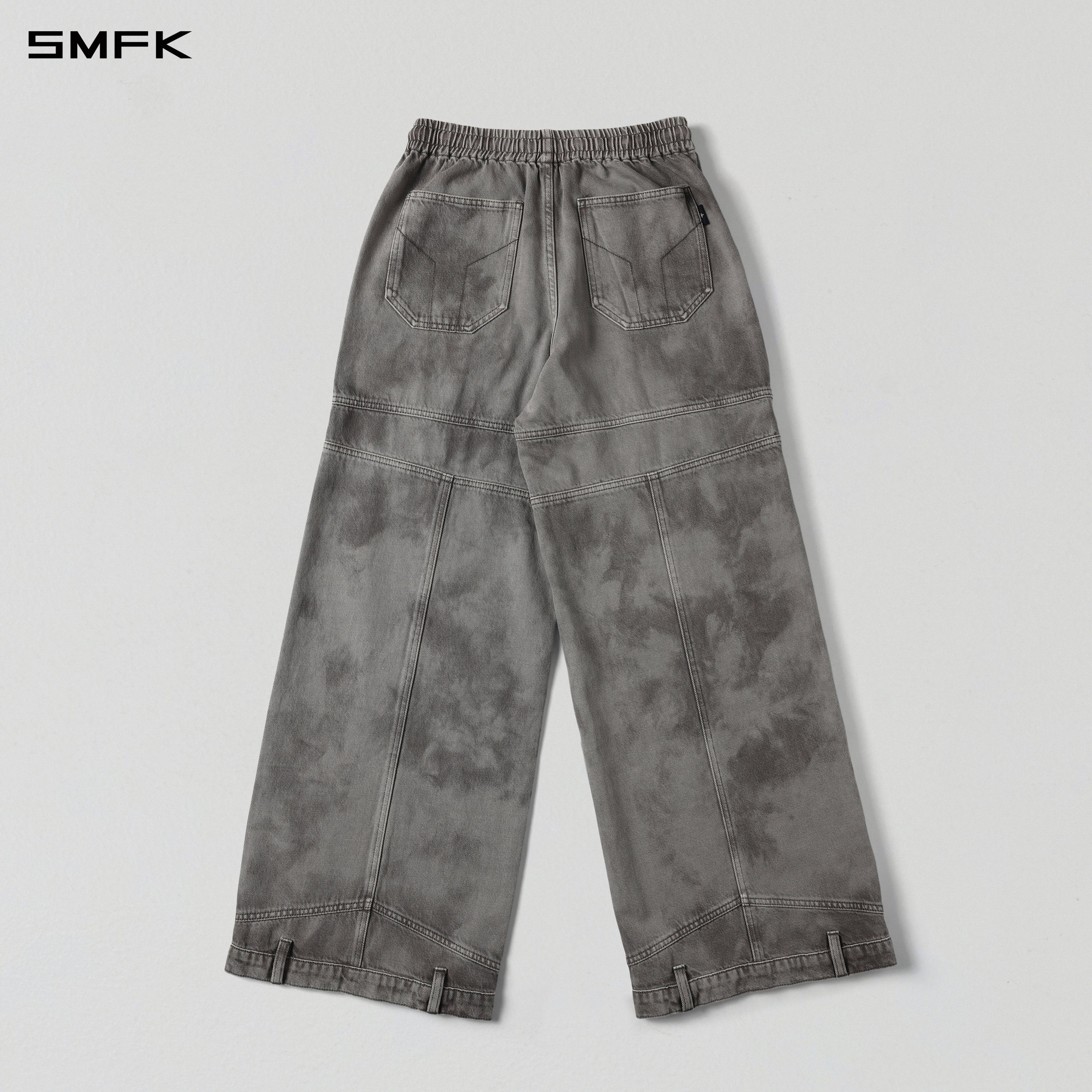 WILD  UPSIDE DOWN DENIM SPORTS PANTS/DENIM ANTIQUE TREATMENT/W MIRAGE GREY