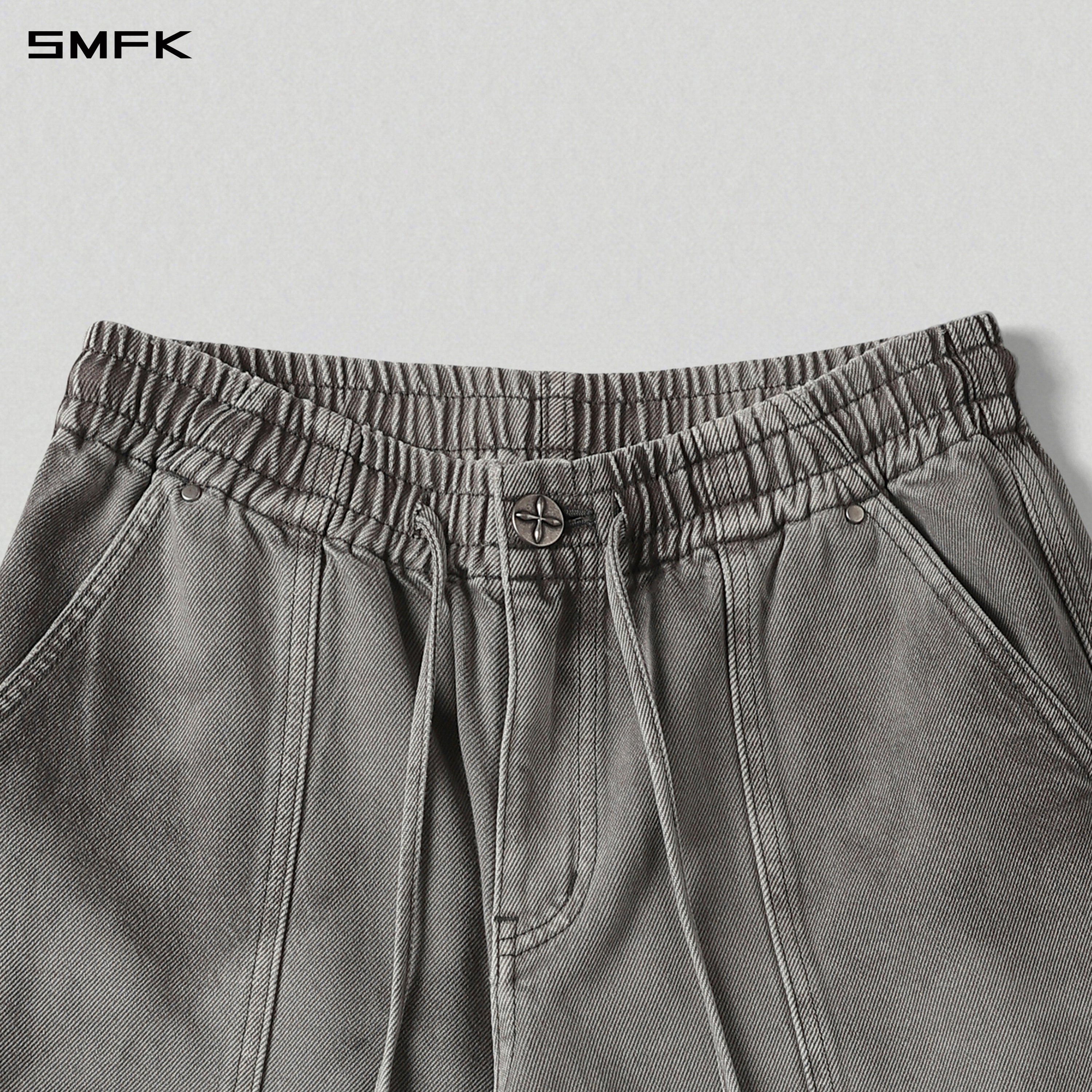 WILD  UPSIDE DOWN DENIM SPORTS PANTS/DENIM ANTIQUE TREATMENT/W MIRAGE GREY